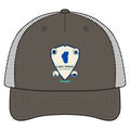 Lake Tahoe Shield Trucker Hat — Vintage Outdoor Camping Cap