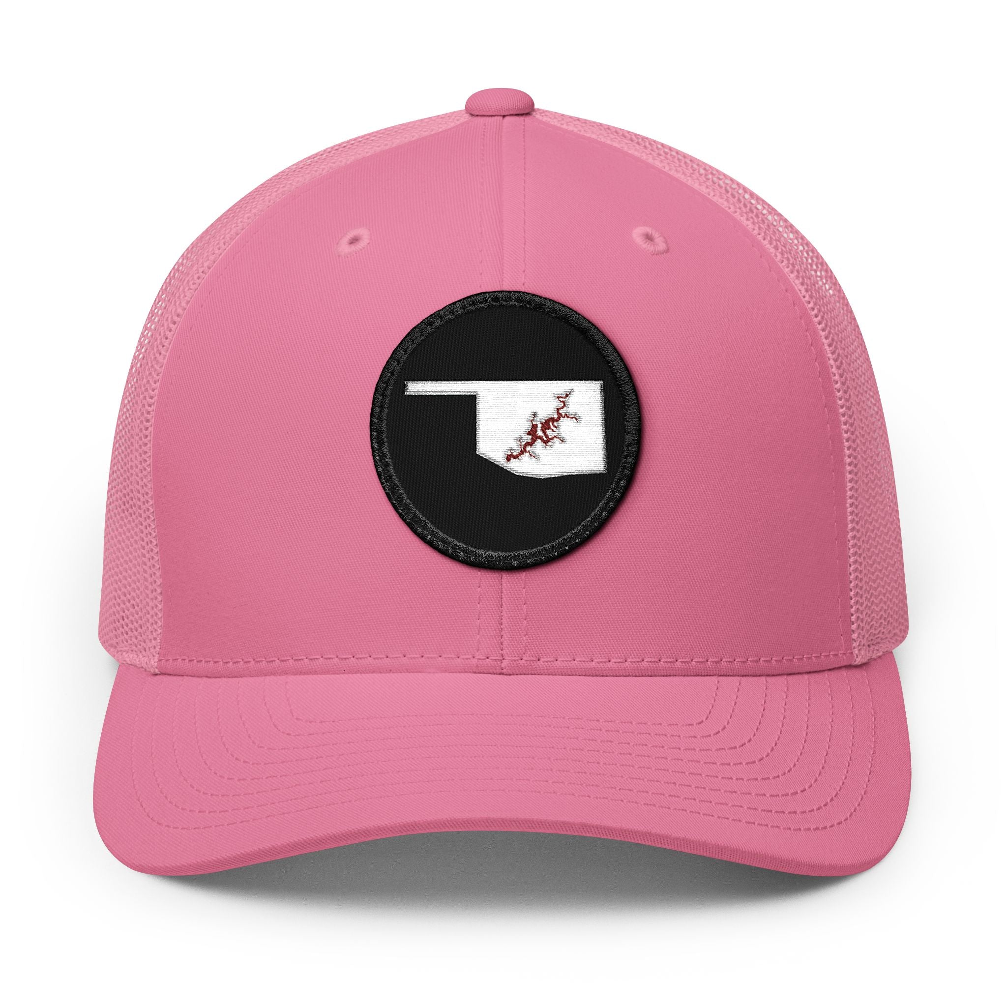 Grand Lake Embroidered Patch Trucker Cap - Crimson