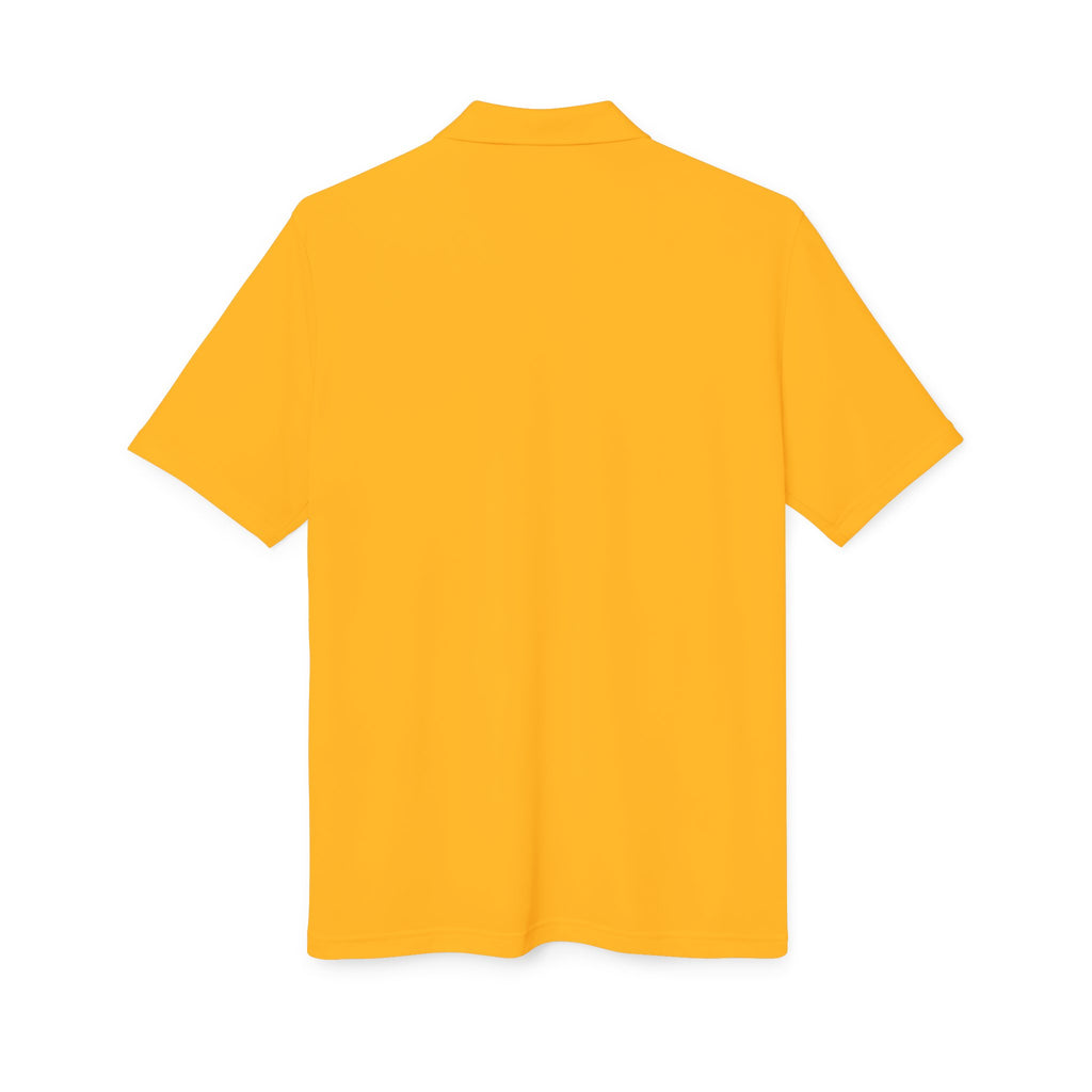 Lake Travis - White Performance Polo — Minimalist Botanical Chest Logo
