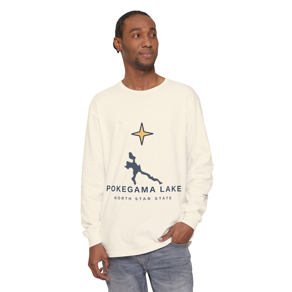 Pokegama Lake Long Sleeve Tee — North Star State Lake Map Design