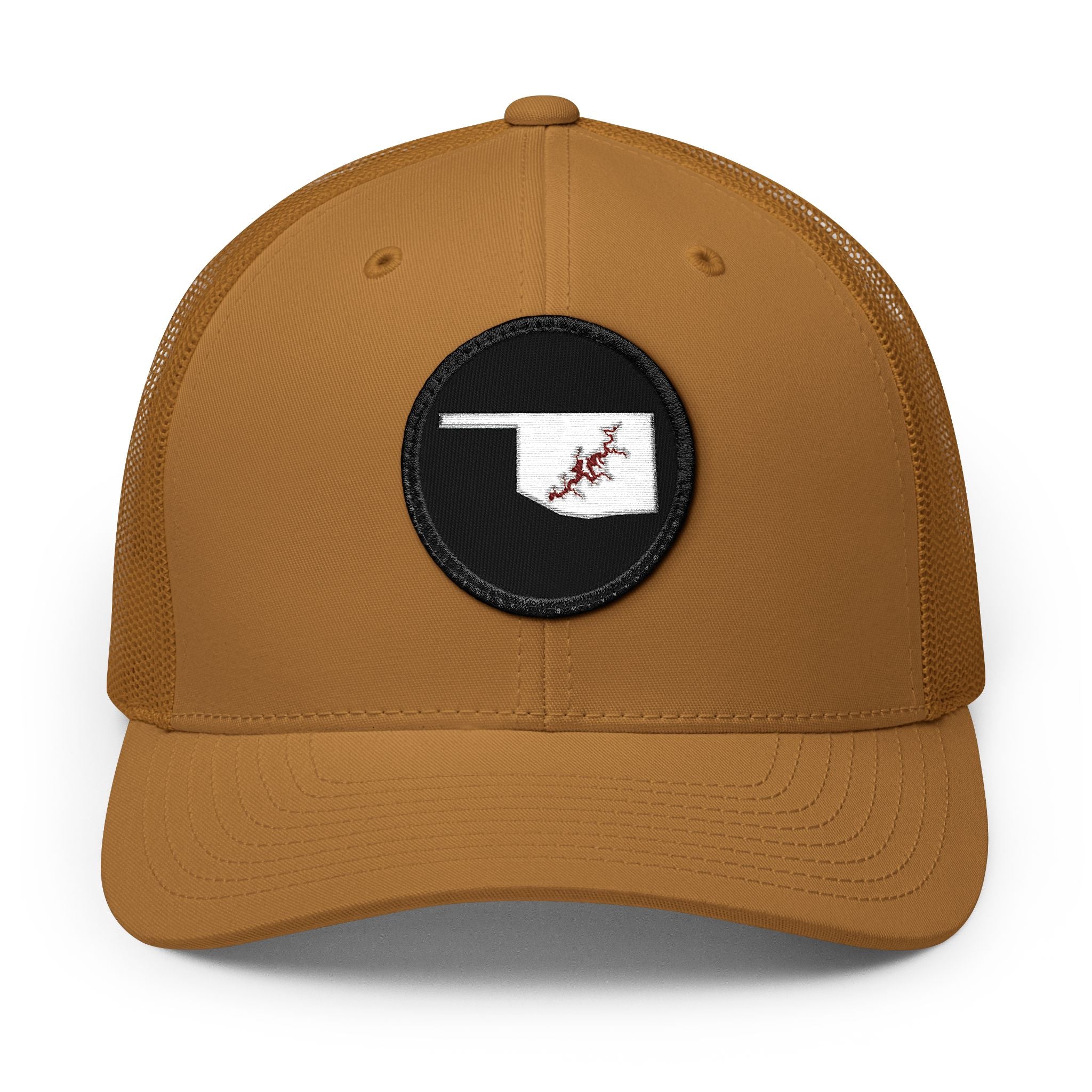 Grand Lake Embroidered Patch Trucker Cap - Crimson
