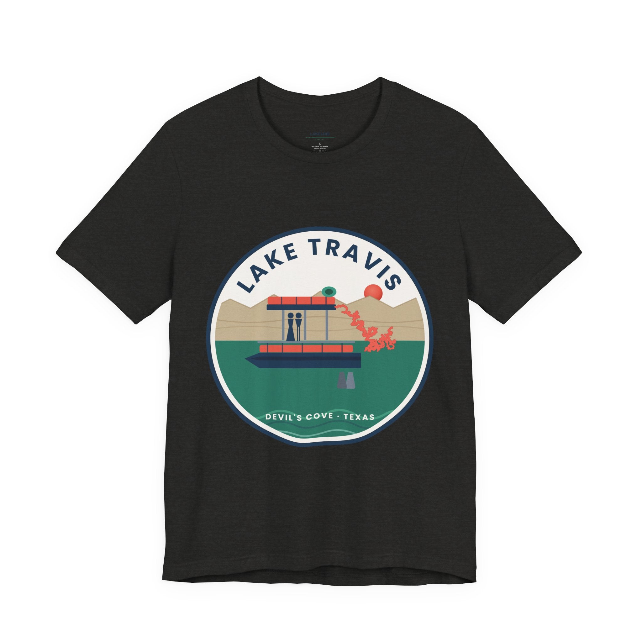 Lake Travis Tee — Devil’s Cove Texas Boat Graphic Shirt