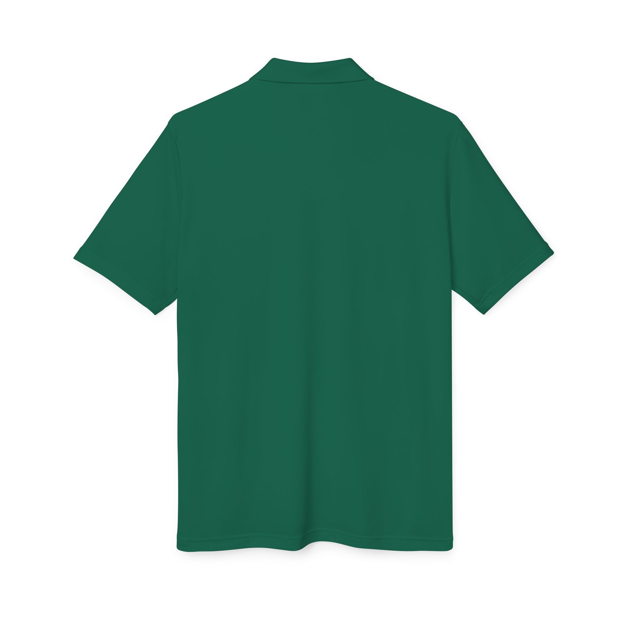 Lake Travis - White Performance Polo — Minimalist Botanical Chest Logo