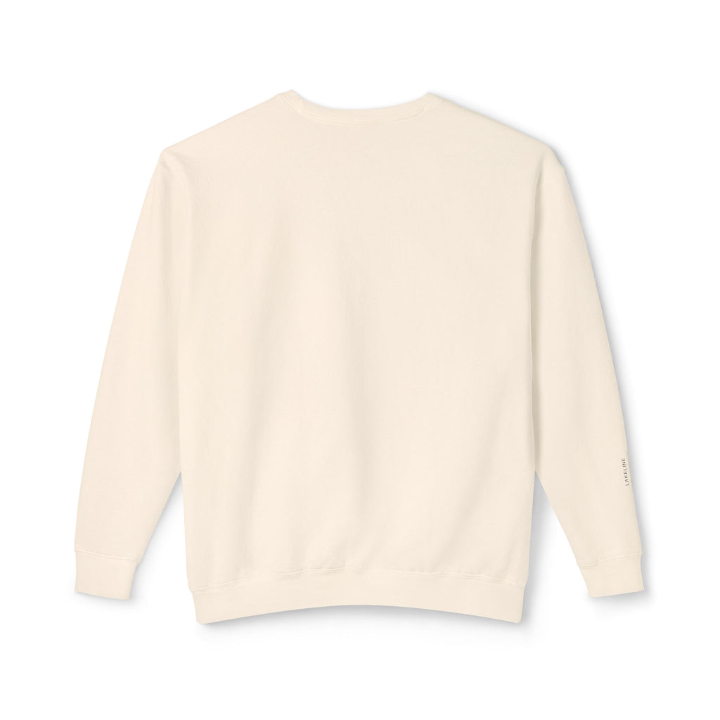 Lake Travis Crewneck Sweatshirt — Minimal Map Design