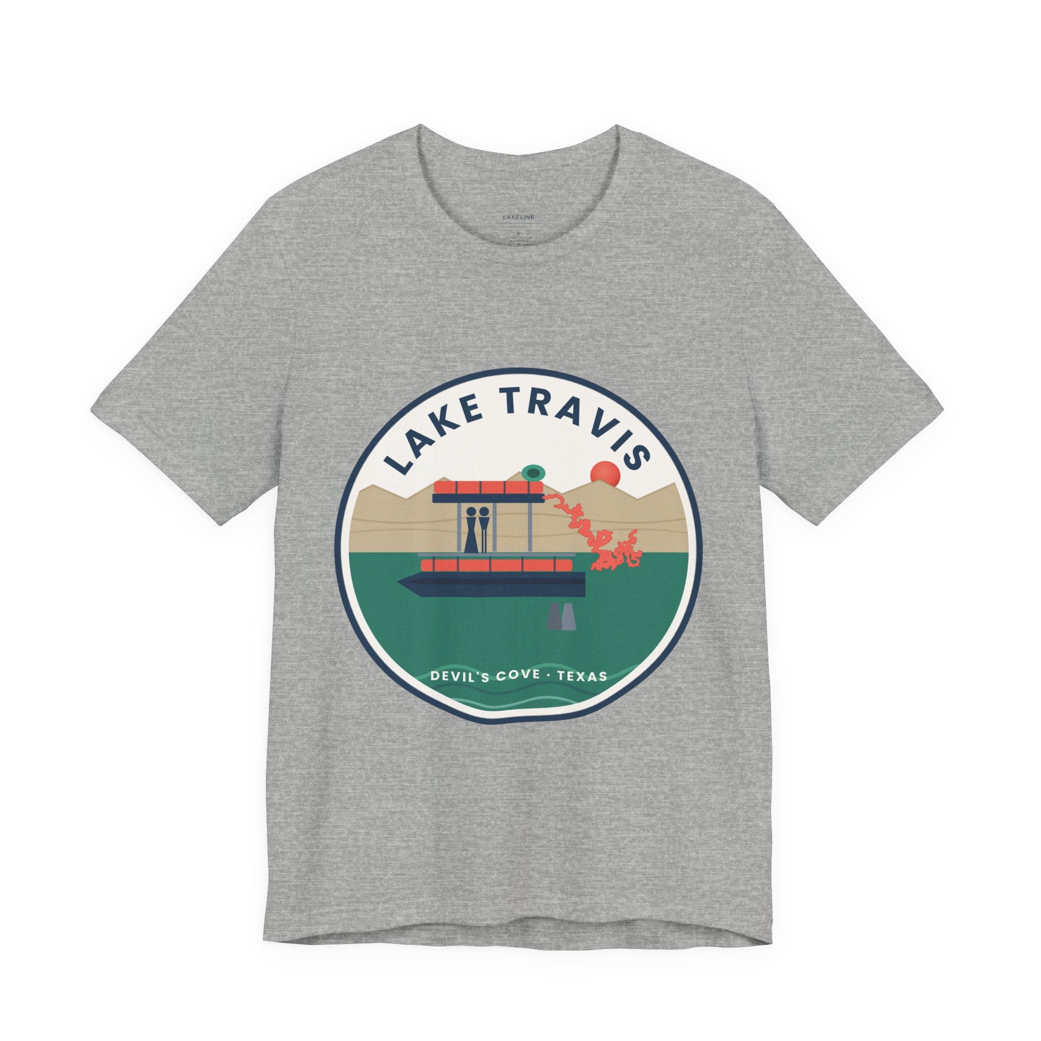 Lake Travis Tee — Devil’s Cove Texas Boat Graphic Shirt