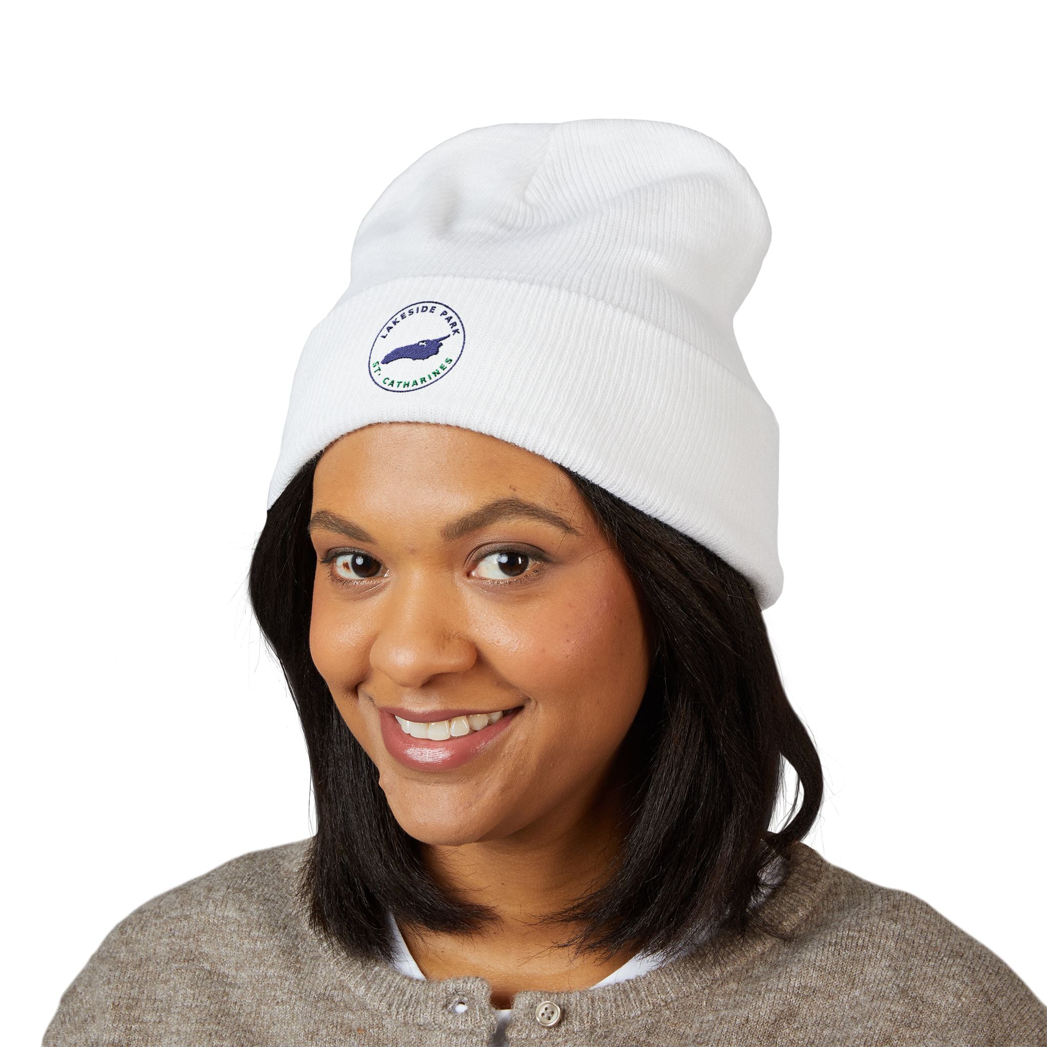 Lakeside Park - Whale Coast Embroidered Cuffed Beanie
