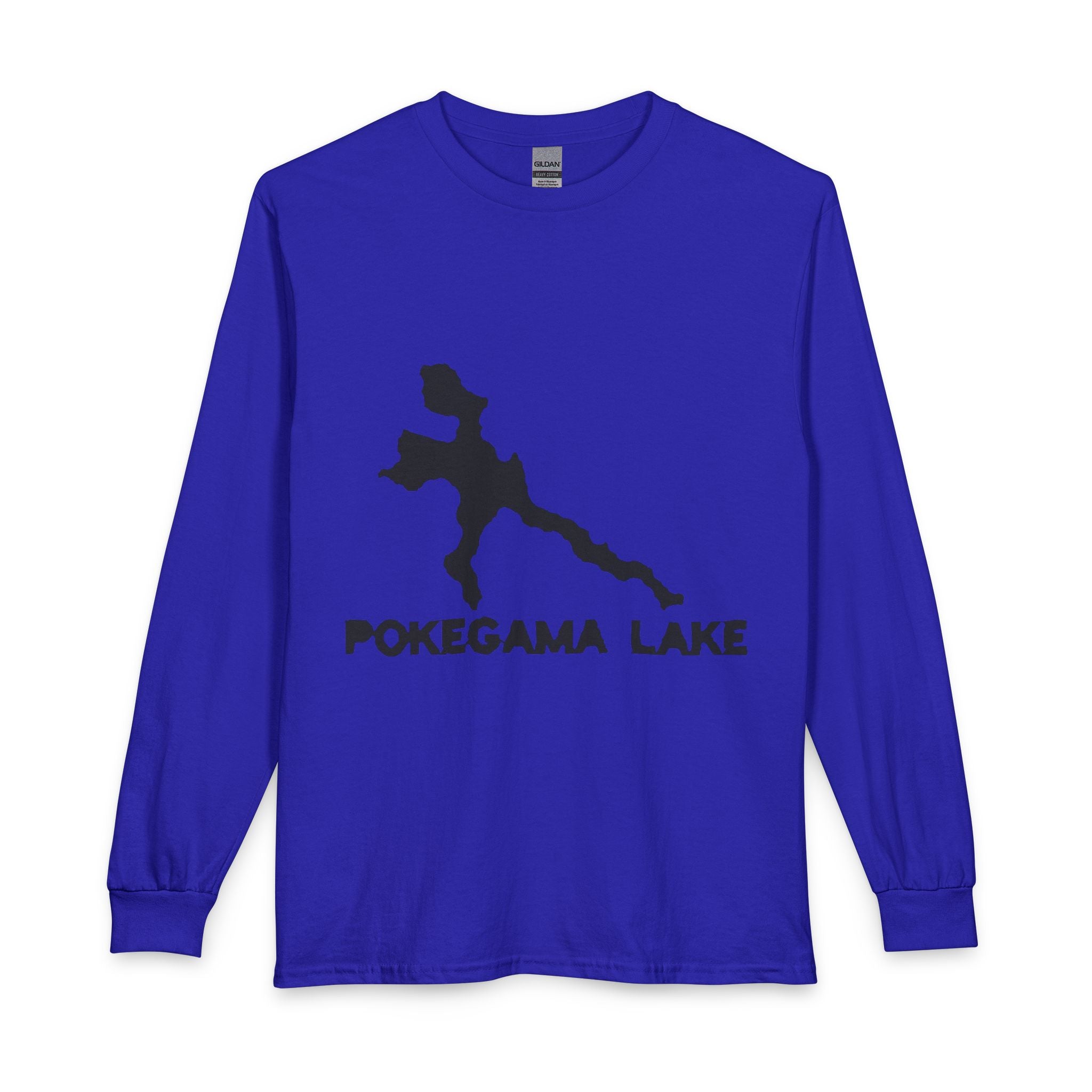 Pokegama Lake Map Long Sleeve Shirt — Lake Outline Tee