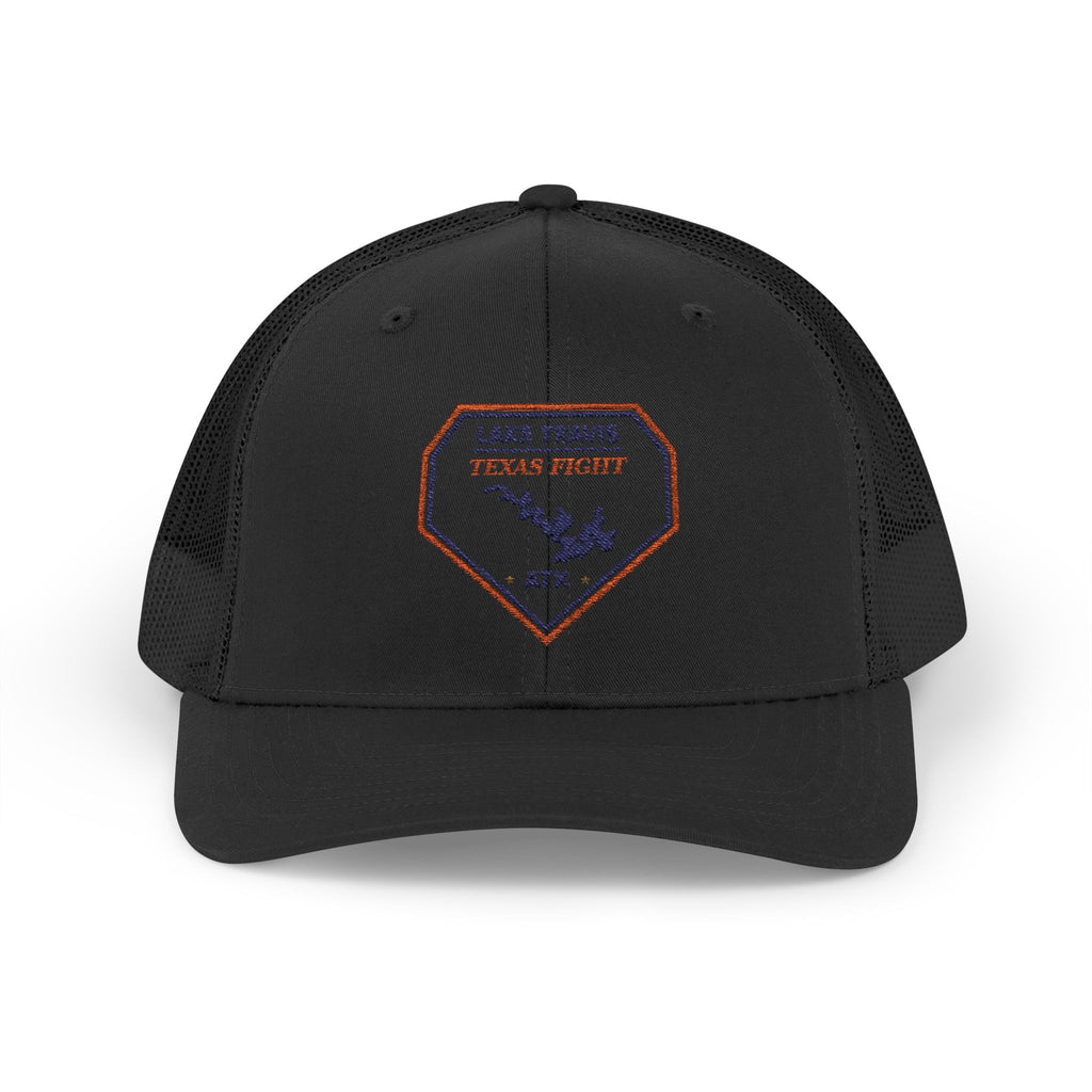 Lake Travis Texas Fight ATX Embroidered Trucker Cap