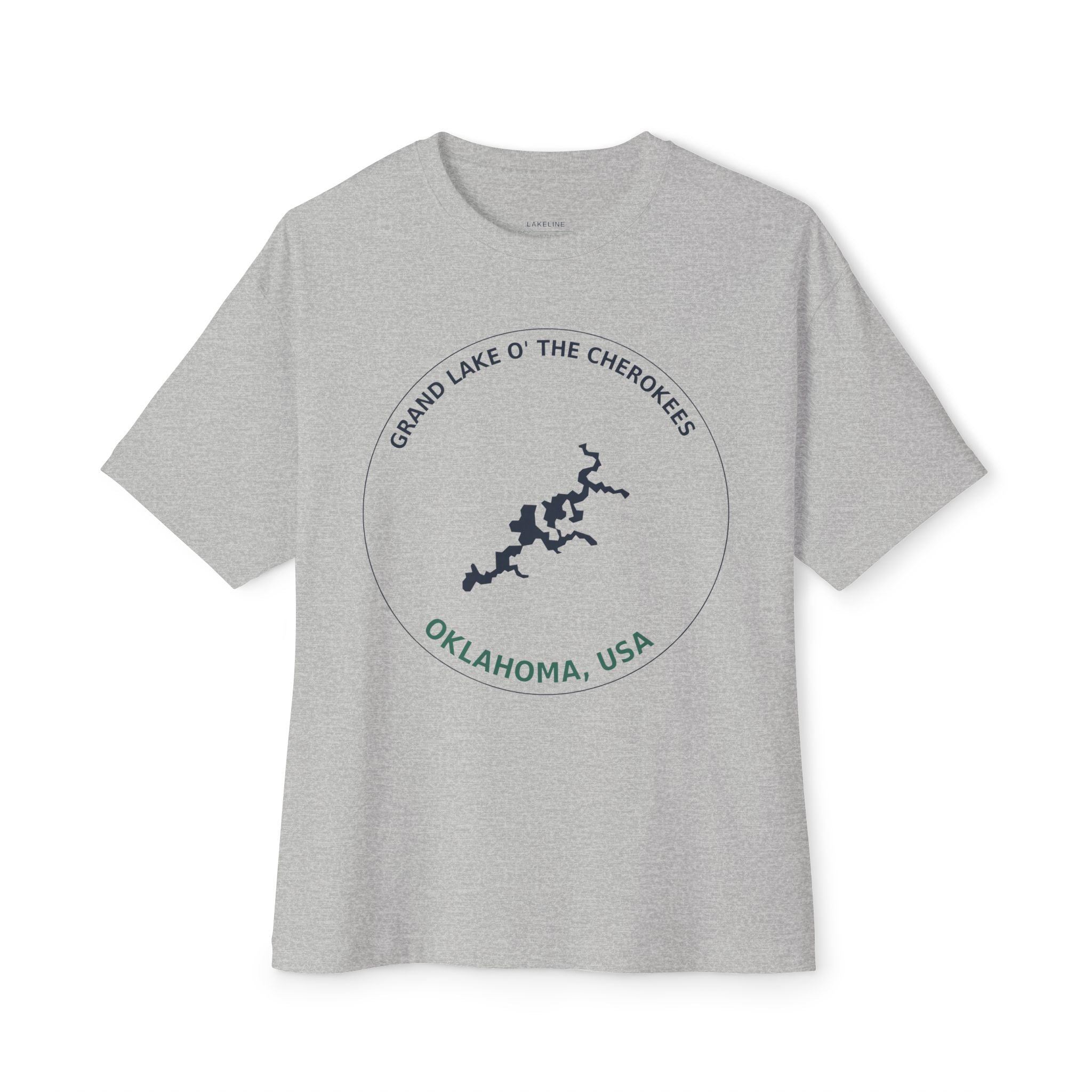 Grand Lake O' the Cherokees Map T-Shirt — Oklahoma Lakeside Graphic Tee