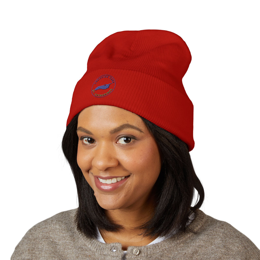 Lakeside Park - Whale Coast Embroidered Cuffed Beanie