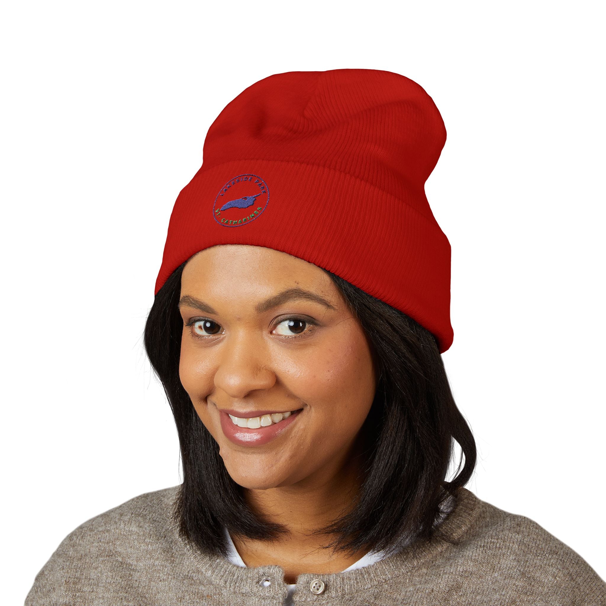 Lakeside Park - Whale Coast Embroidered Cuffed Beanie