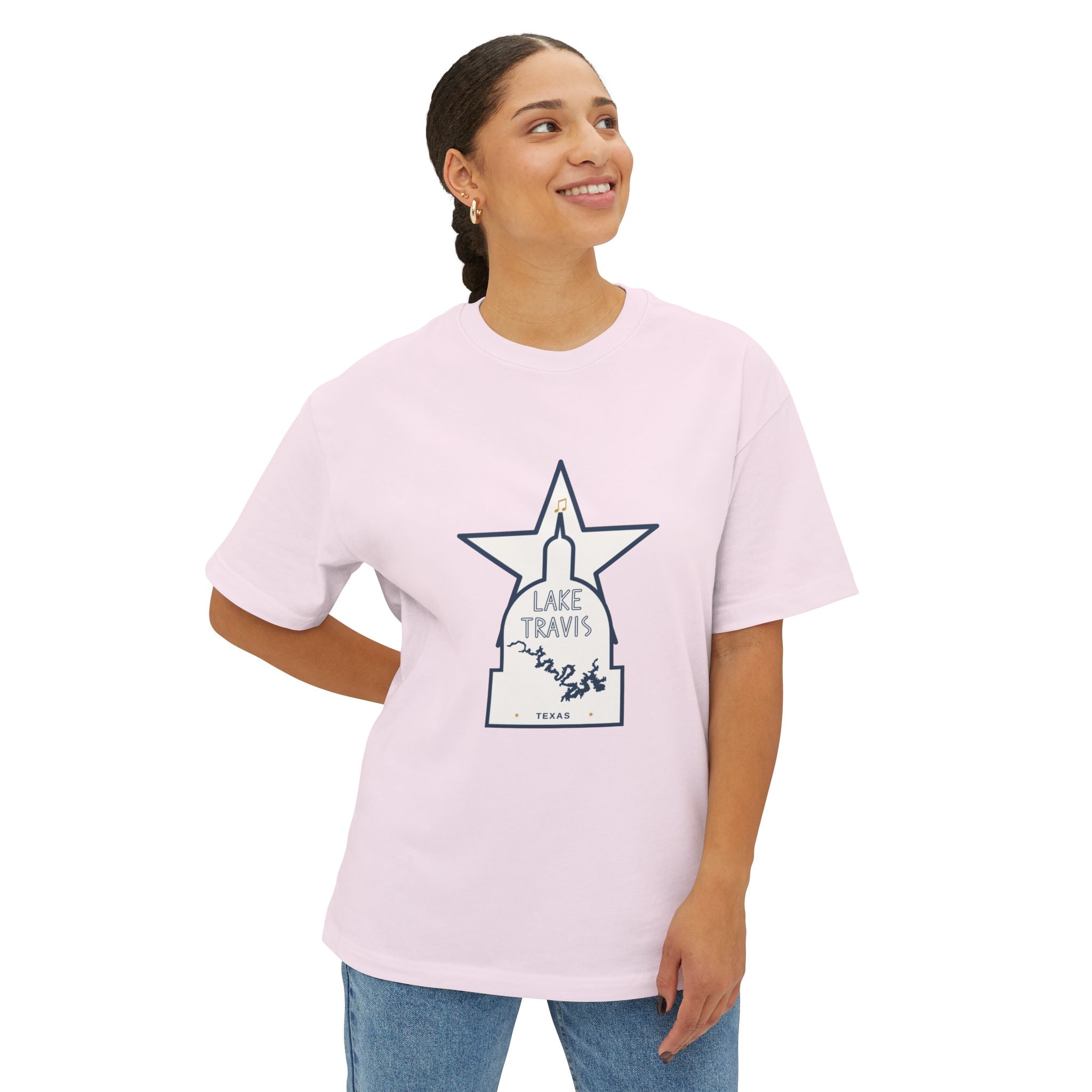 Lake Travis - Unisex Oversized Boxy Tee