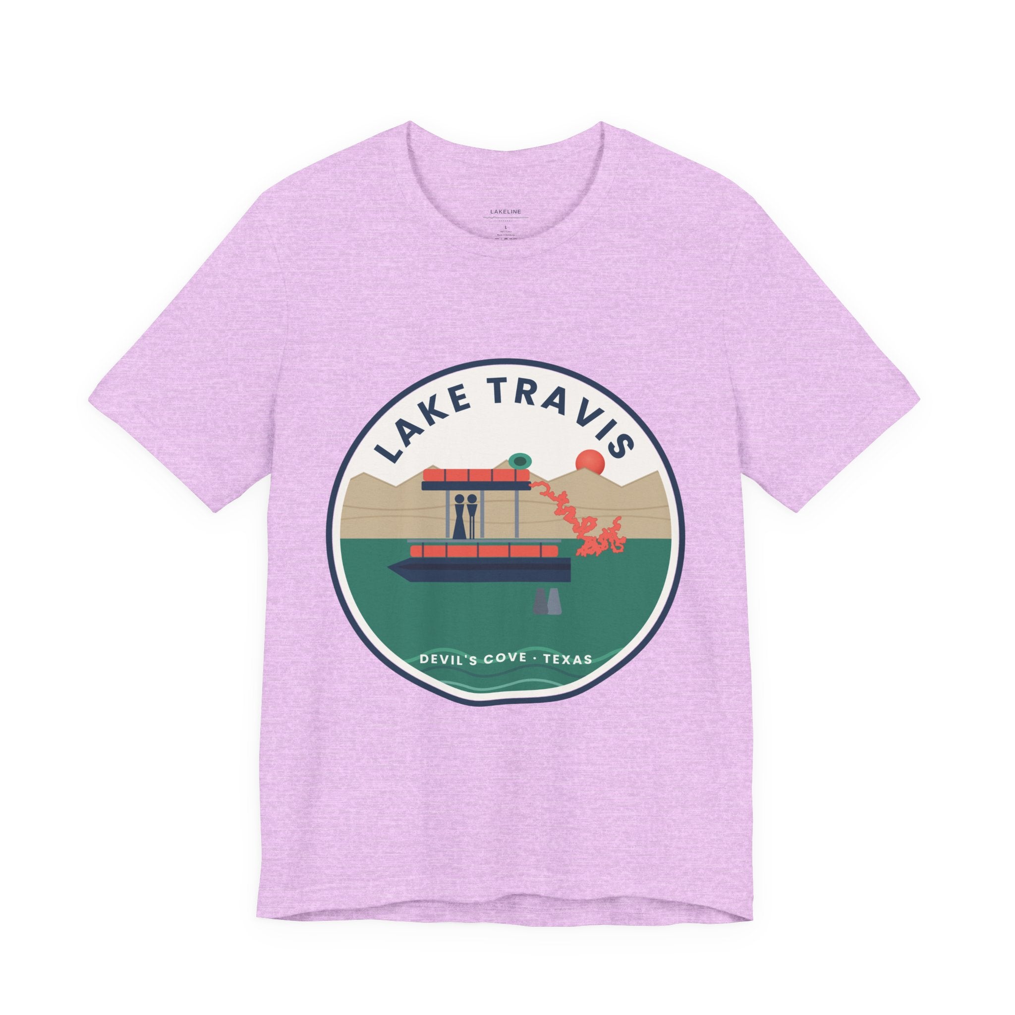 Lake Travis Tee — Devil’s Cove Texas Boat Graphic Shirt