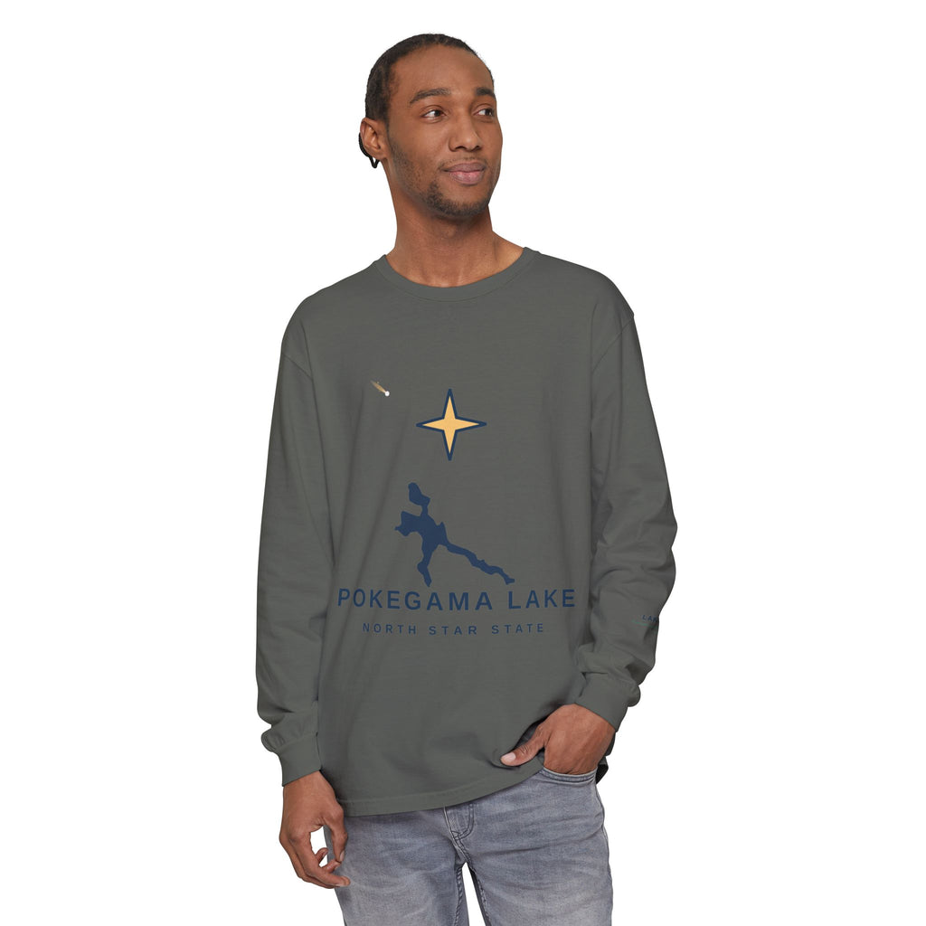 Pokegama Lake Long Sleeve Tee — North Star State Lake Map Design