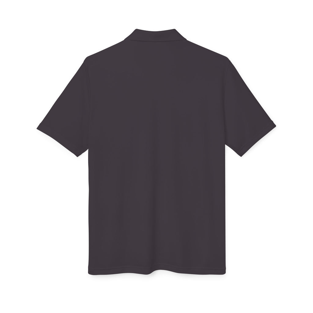 Lake Travis - White Performance Polo — Minimalist Botanical Chest Logo