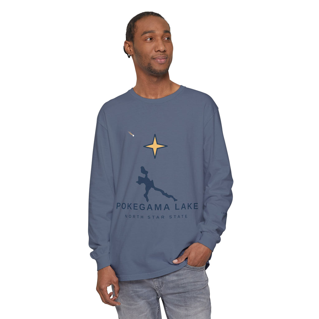 Pokegama Lake Long Sleeve Tee — North Star State Lake Map Design