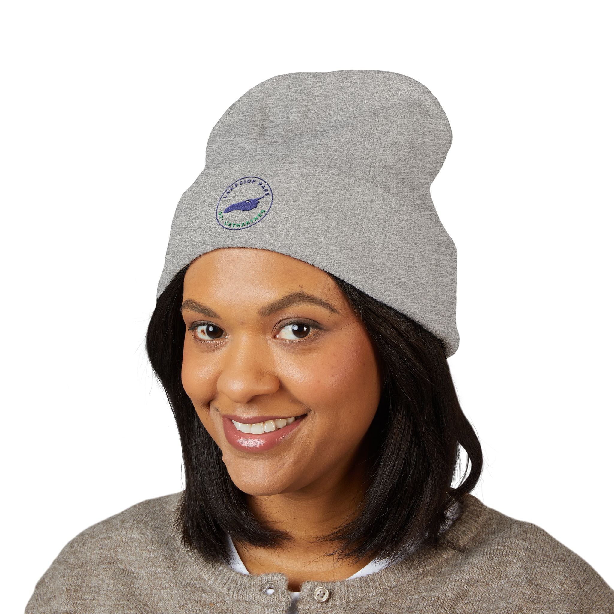 Lakeside Park - Whale Coast Embroidered Cuffed Beanie