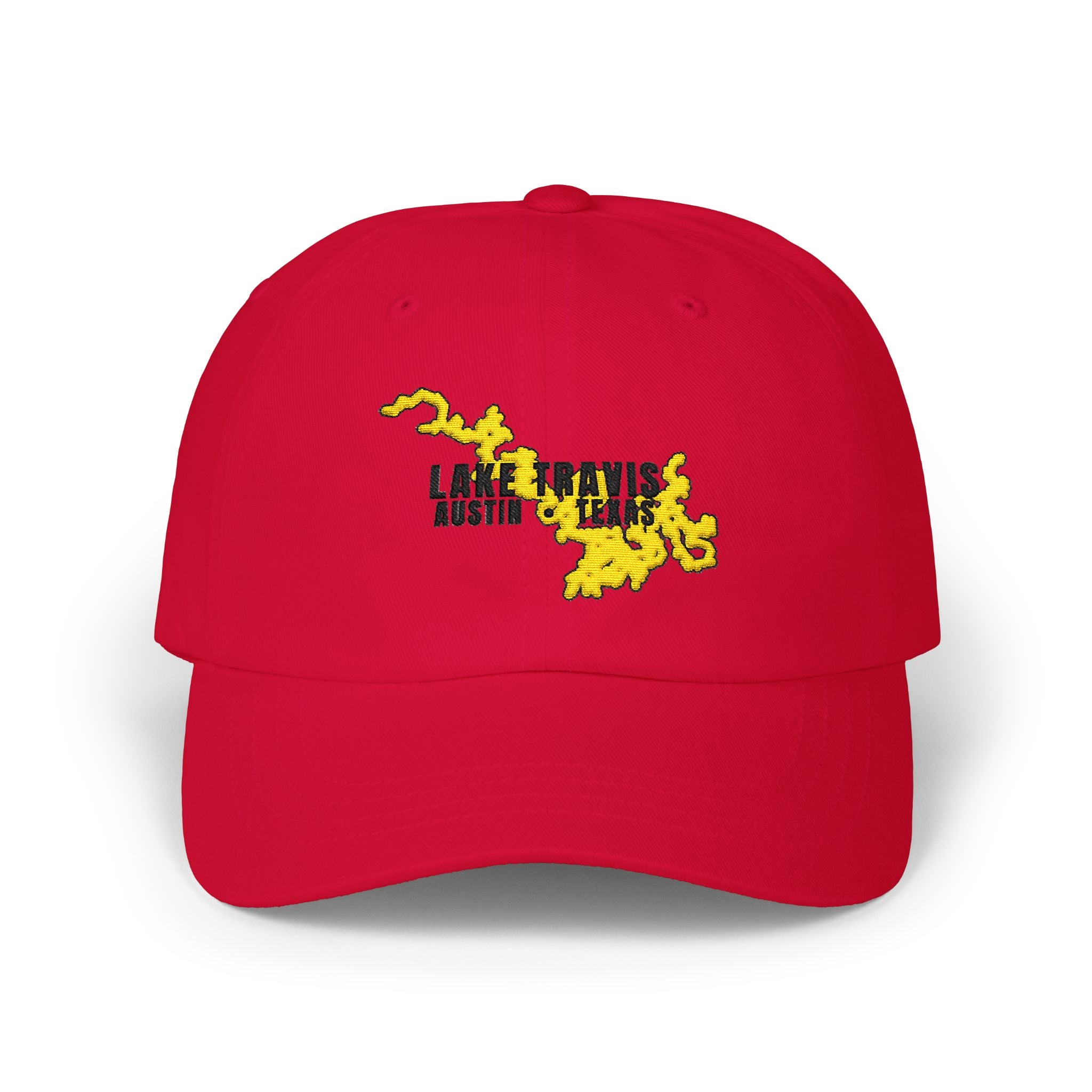 Lake Travis — Vintage Map Embroidered Hat