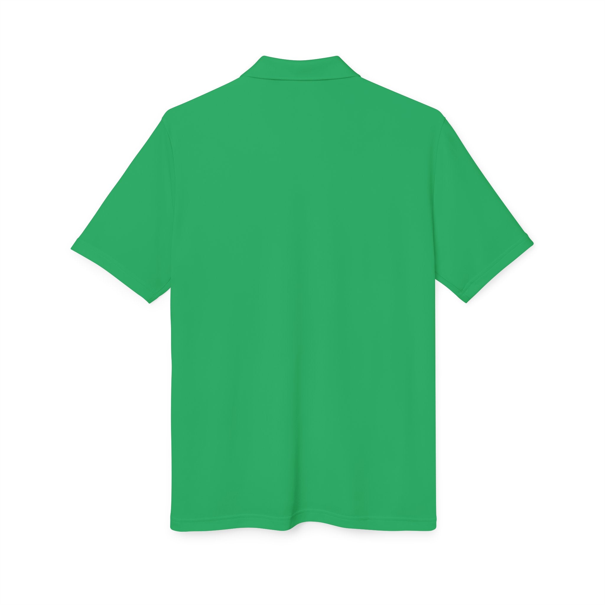 Lake Travis - White Performance Polo — Minimalist Botanical Chest Logo