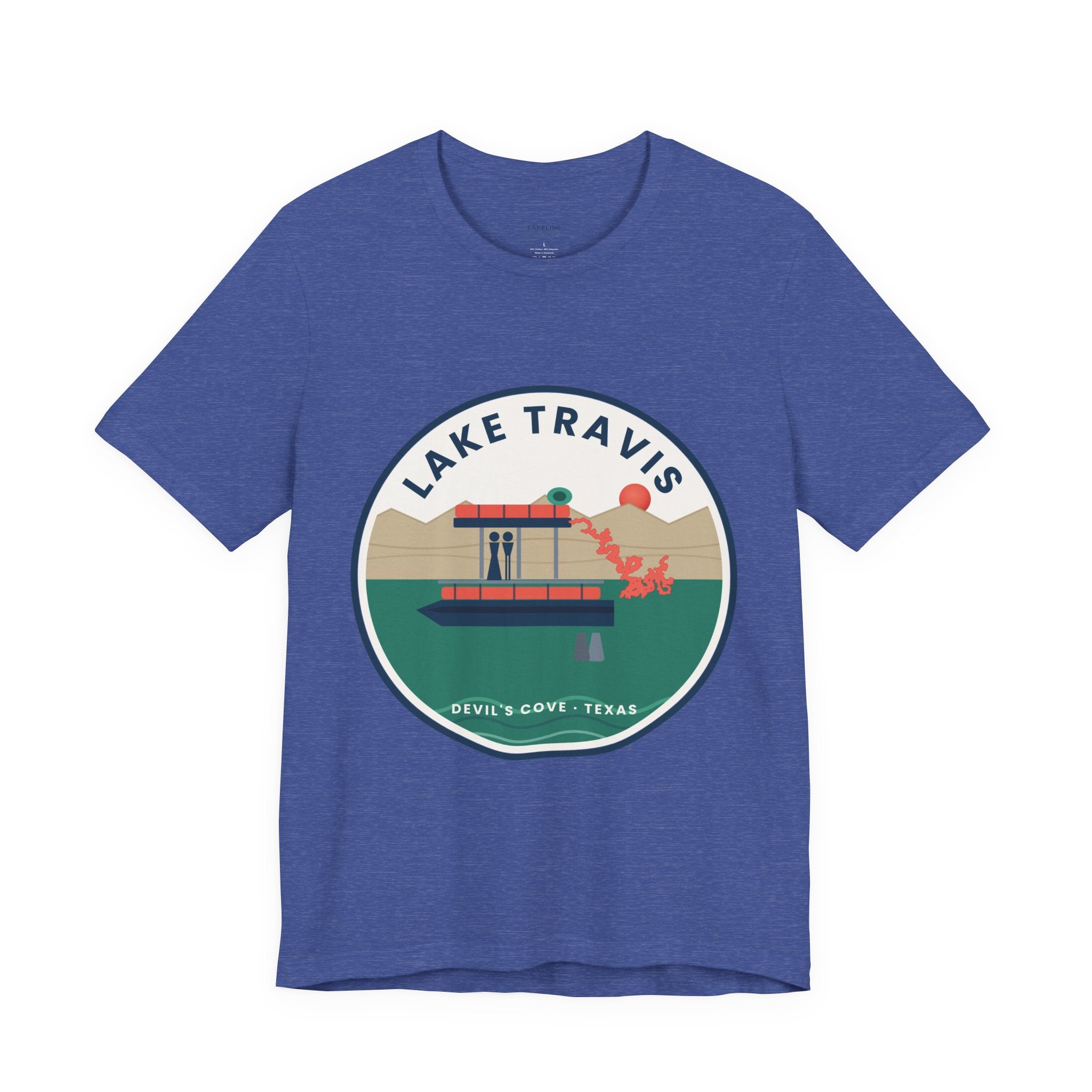 Lake Travis Tee — Devil’s Cove Texas Boat Graphic Shirt