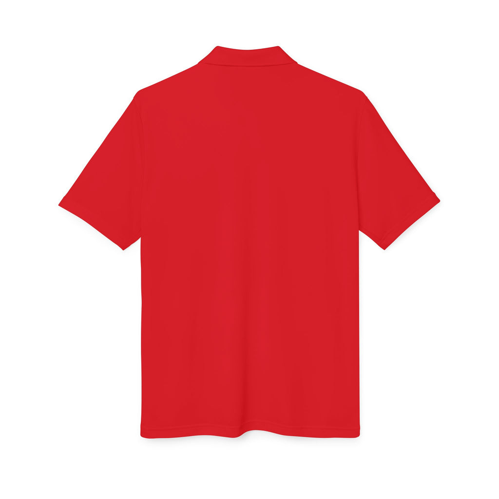 Lake Travis - White Performance Polo — Minimalist Botanical Chest Logo