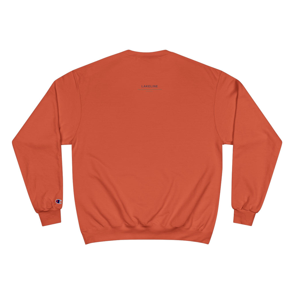 Lake Travis Crewneck Sweatshirt — Retro Pontoon Boat Design (Devil's Cove, Texas)