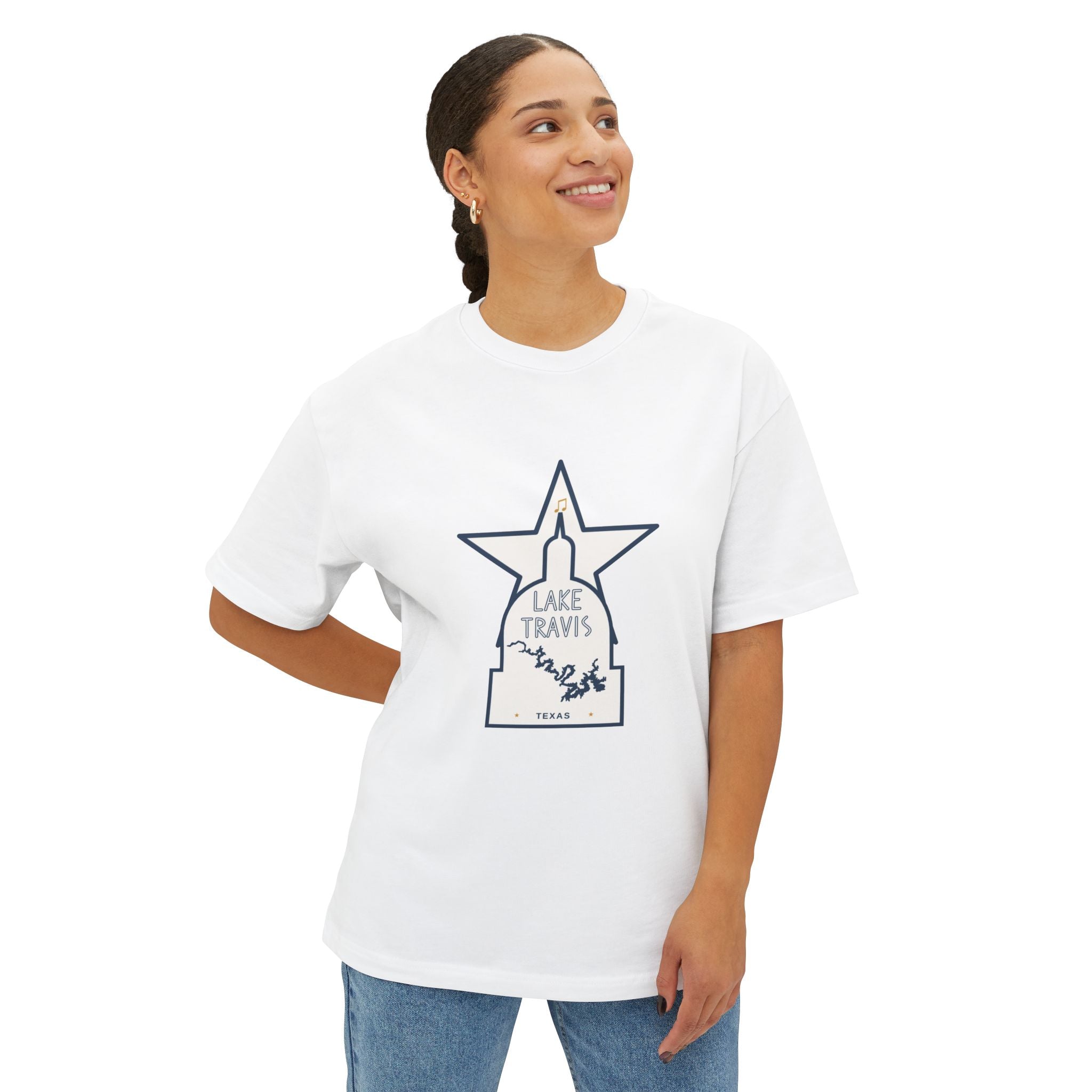 Lake Travis - Unisex Oversized Boxy Tee