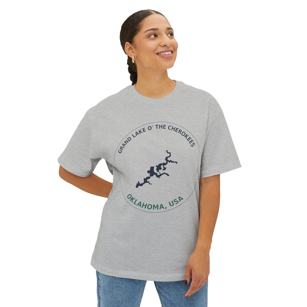 Grand Lake O' the Cherokees Map T-Shirt — Oklahoma Lakeside Graphic Tee
