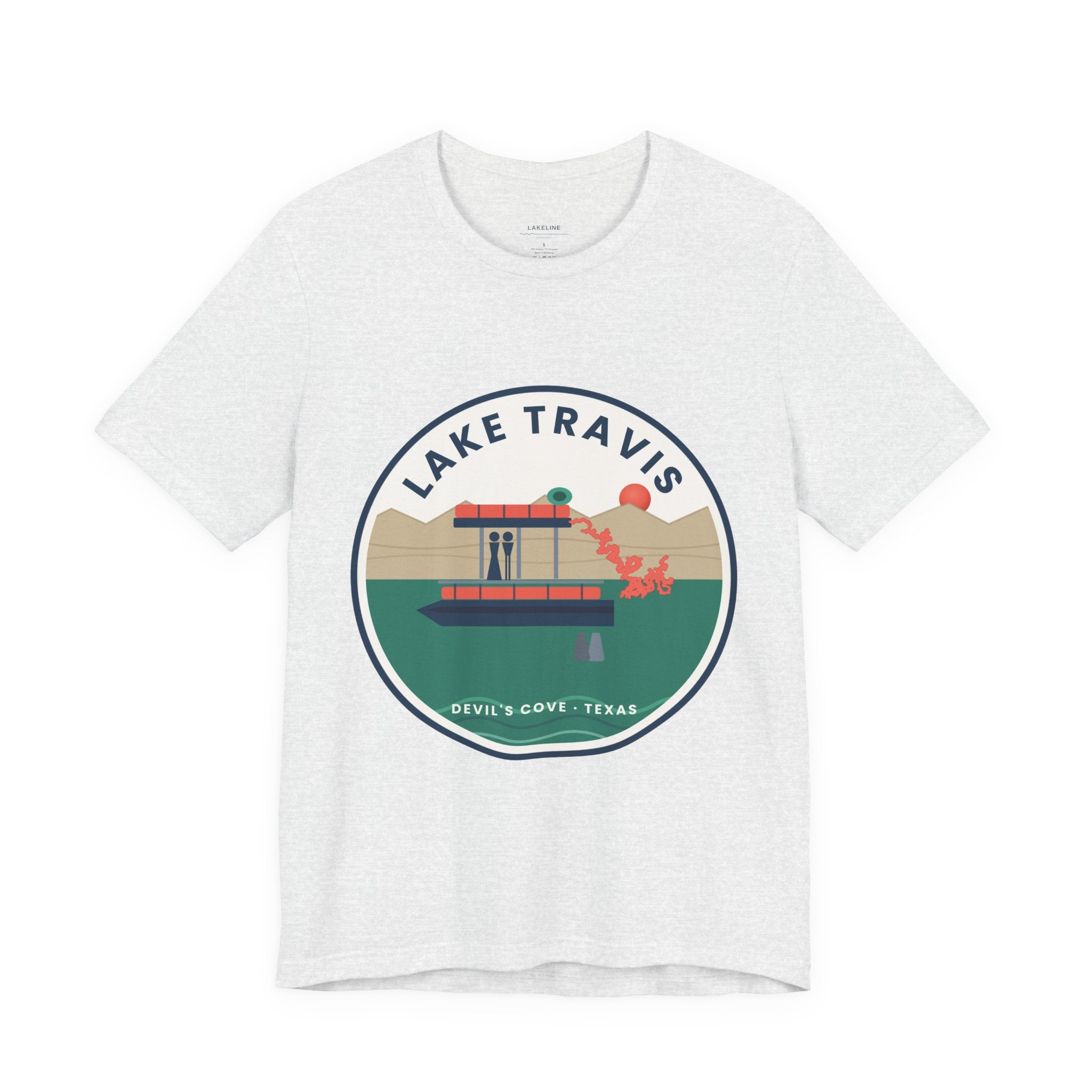Lake Travis Tee — Devil’s Cove Texas Boat Graphic Shirt