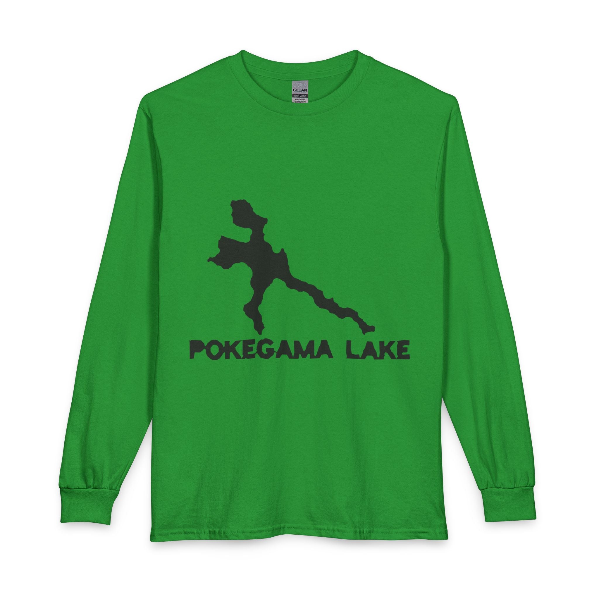 Pokegama Lake Map Long Sleeve Shirt — Lake Outline Tee