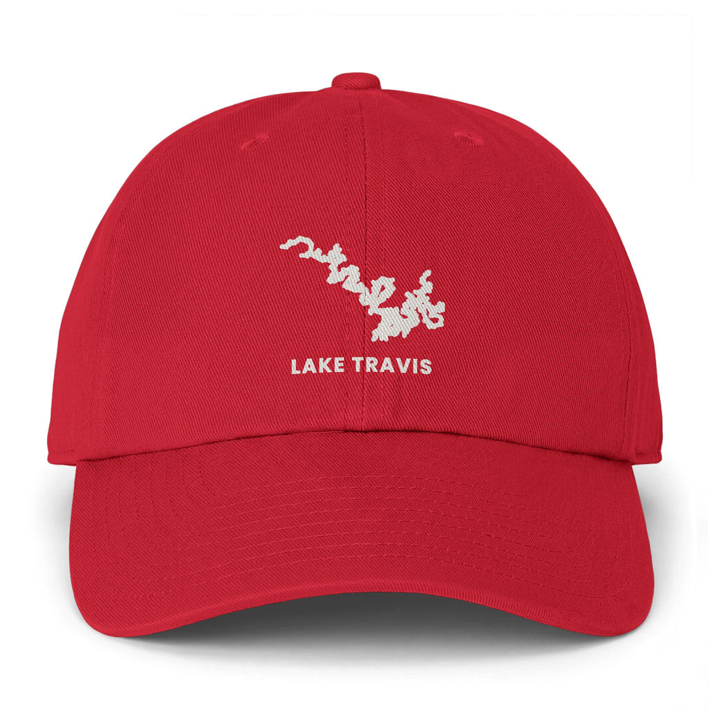 Lake Travis Clean Up Cap — Embroidered Lake Map Baseball Hat
