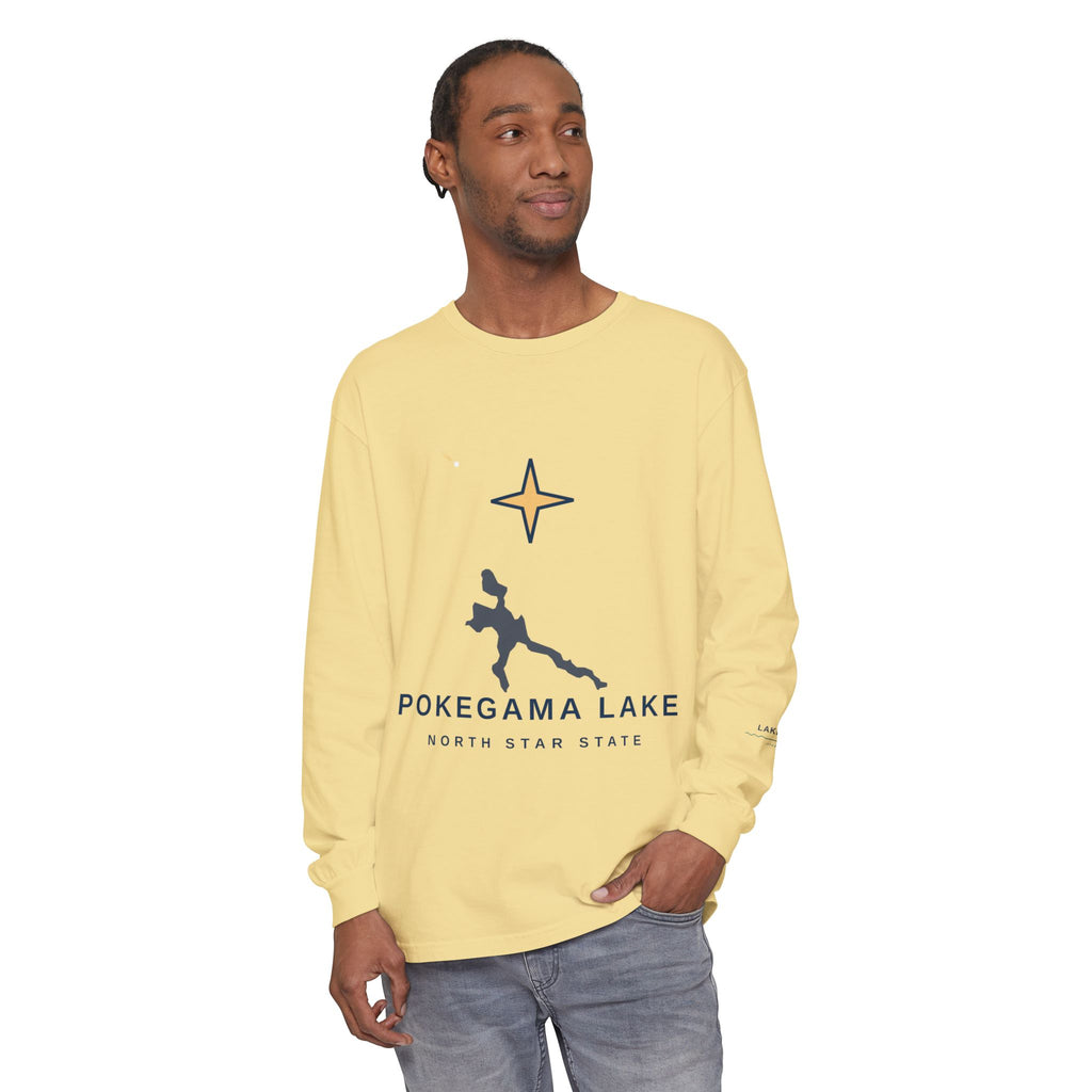 Pokegama Lake Long Sleeve Tee — North Star State Lake Map Design