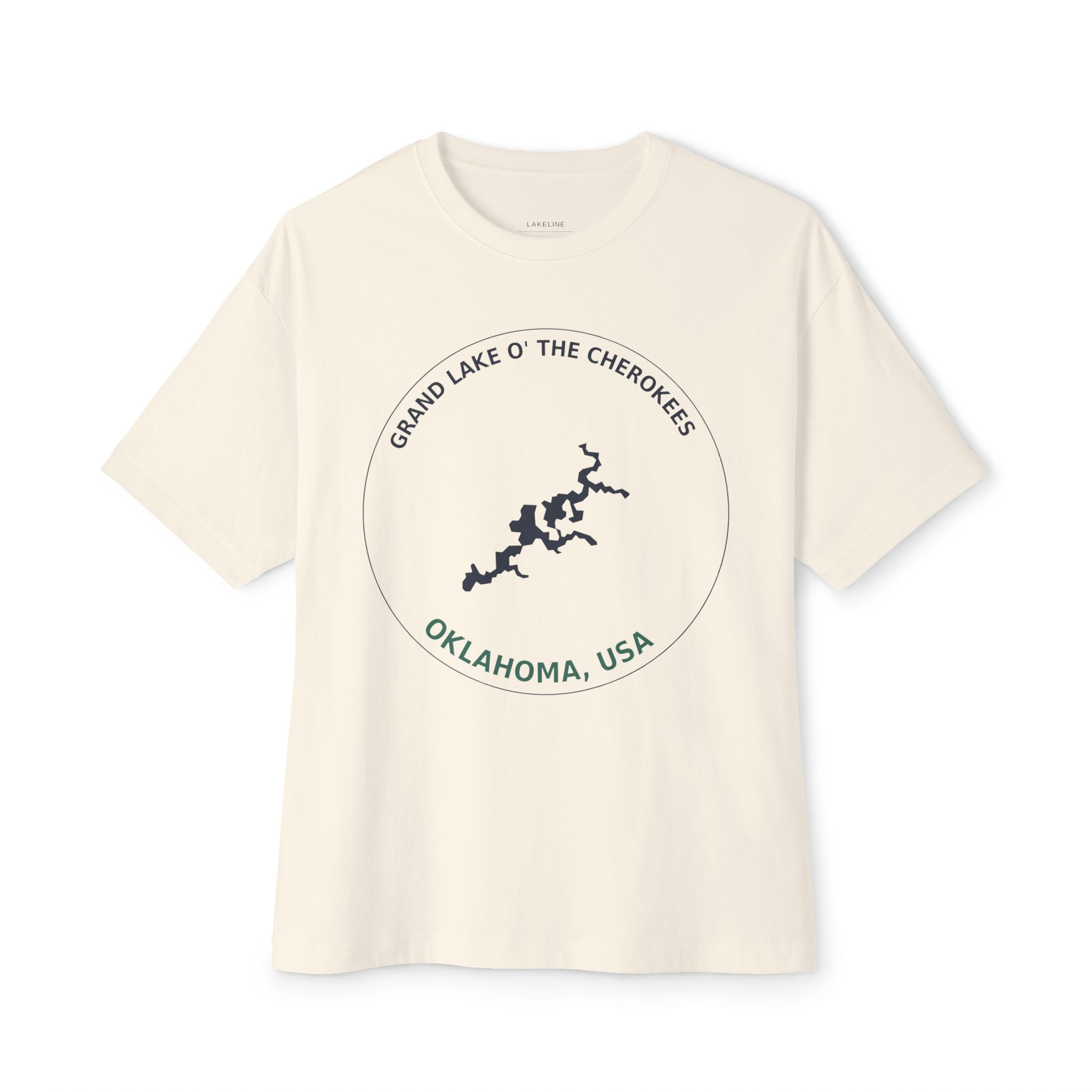 Grand Lake O' the Cherokees Map T-Shirt — Oklahoma Lakeside Graphic Tee