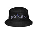 Pokey Embroidered Bucket Hat — Vintage Floral Lettering Sun Hat
