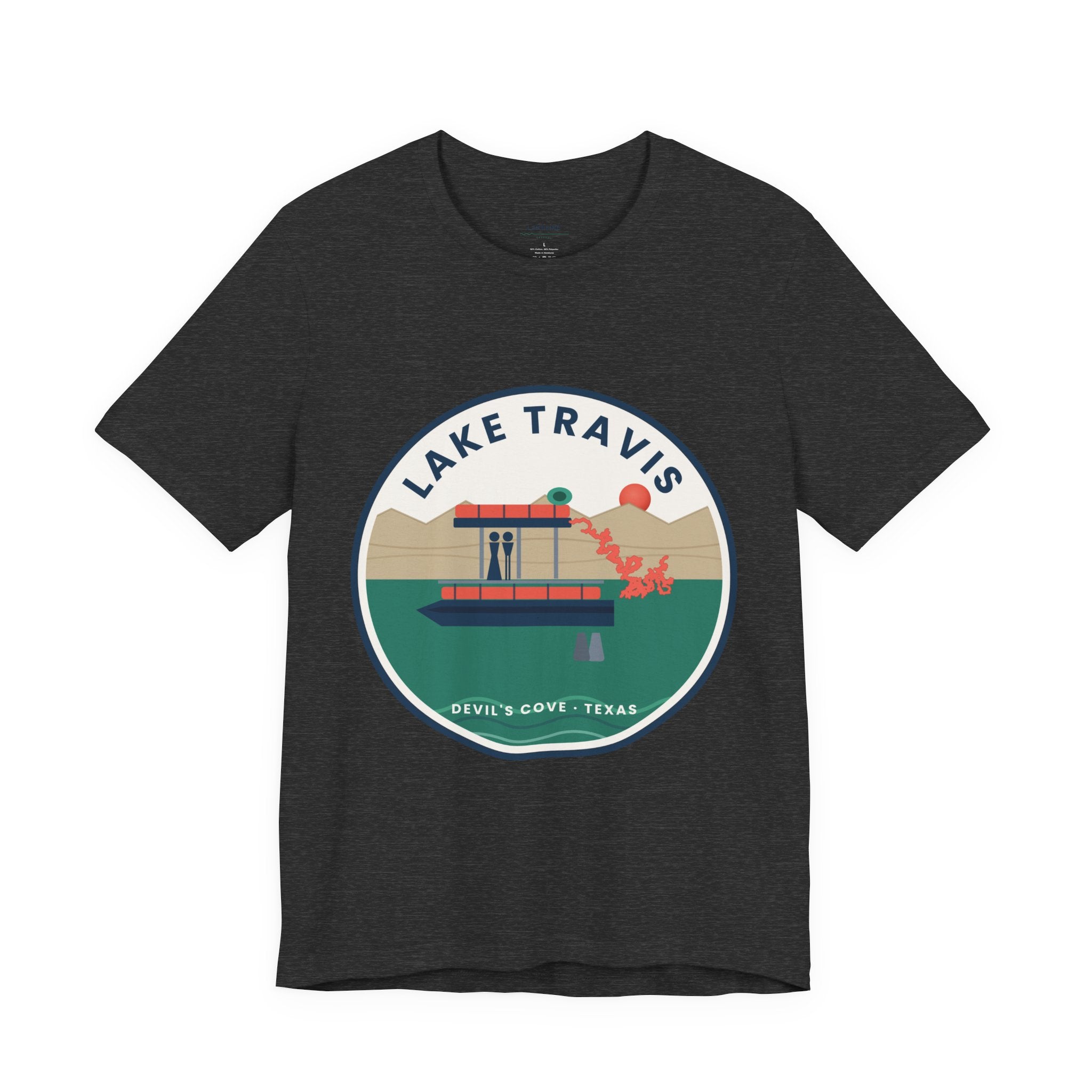 Lake Travis Tee — Devil’s Cove Texas Boat Graphic Shirt
