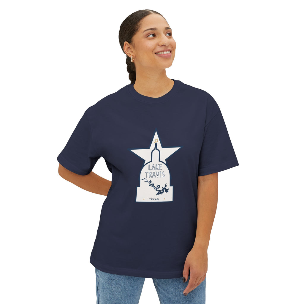 Lake Travis - Unisex Oversized Boxy Tee