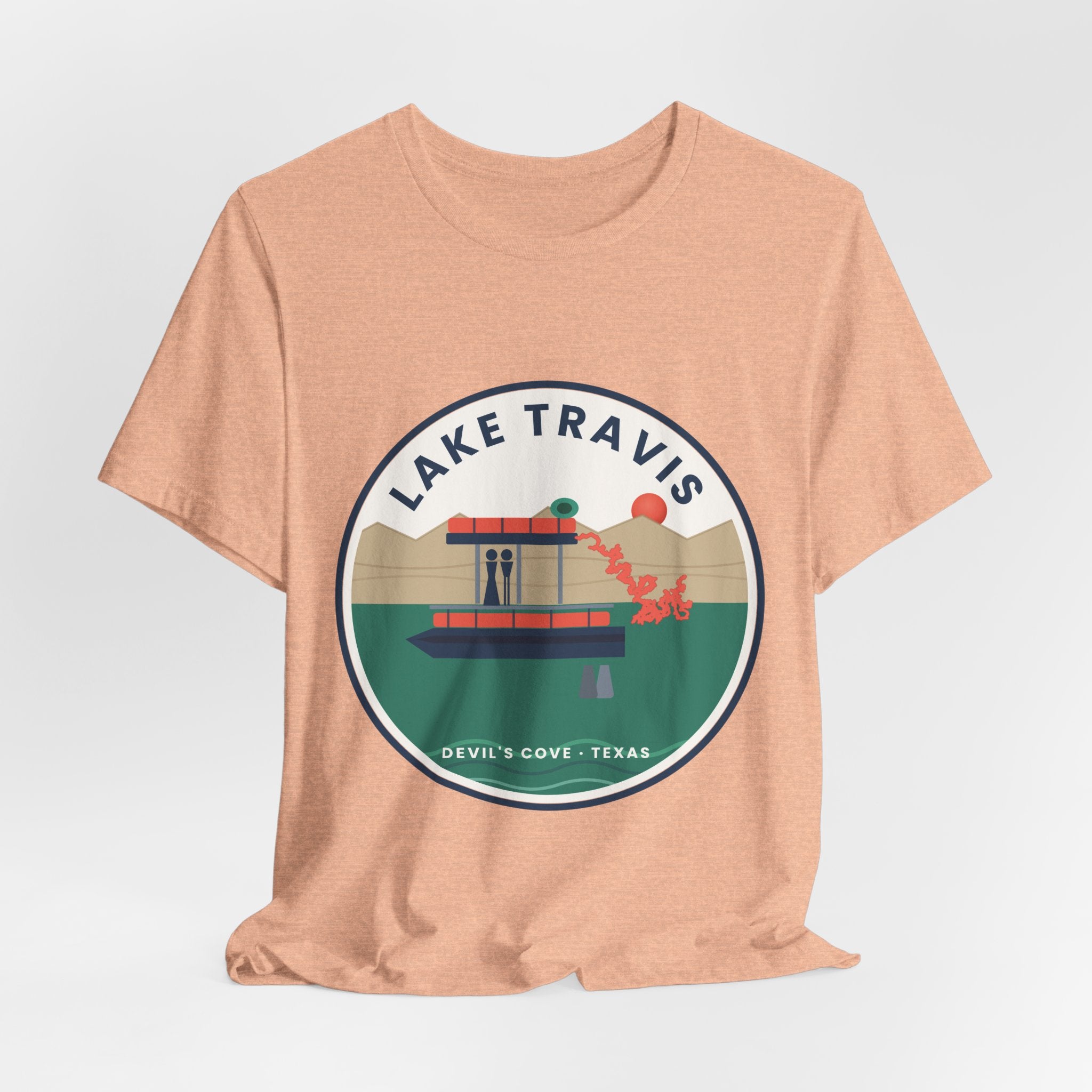Lake Travis Tee — Devil’s Cove Texas Boat Graphic Shirt