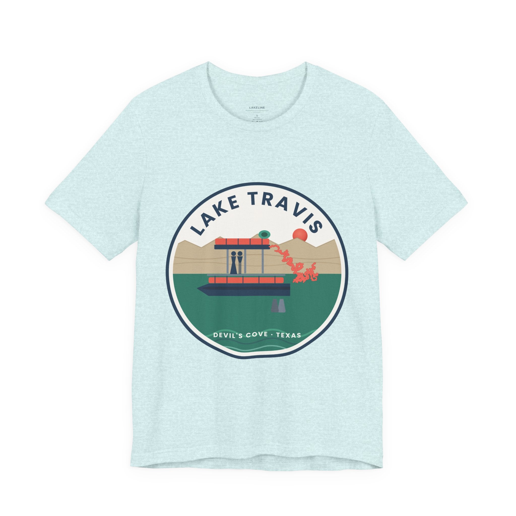 Lake Travis Tee — Devil’s Cove Texas Boat Graphic Shirt