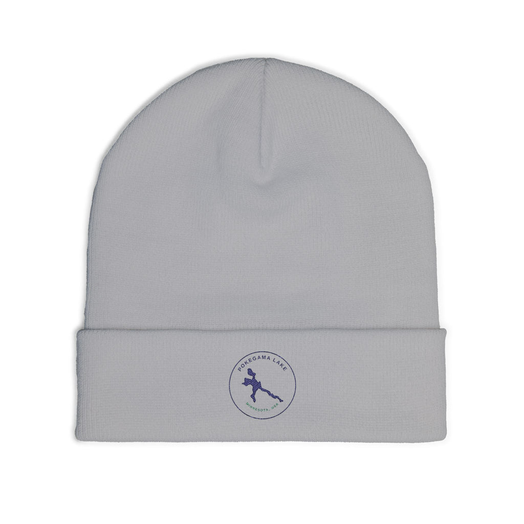 Pokegama Lake - Embroidered Runner Logo Knit Beanie (Dark Logo, for Light Colors)