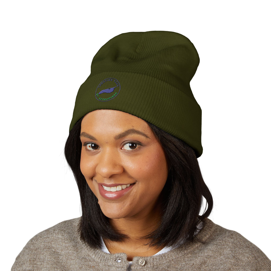 Lakeside Park - Whale Coast Embroidered Cuffed Beanie