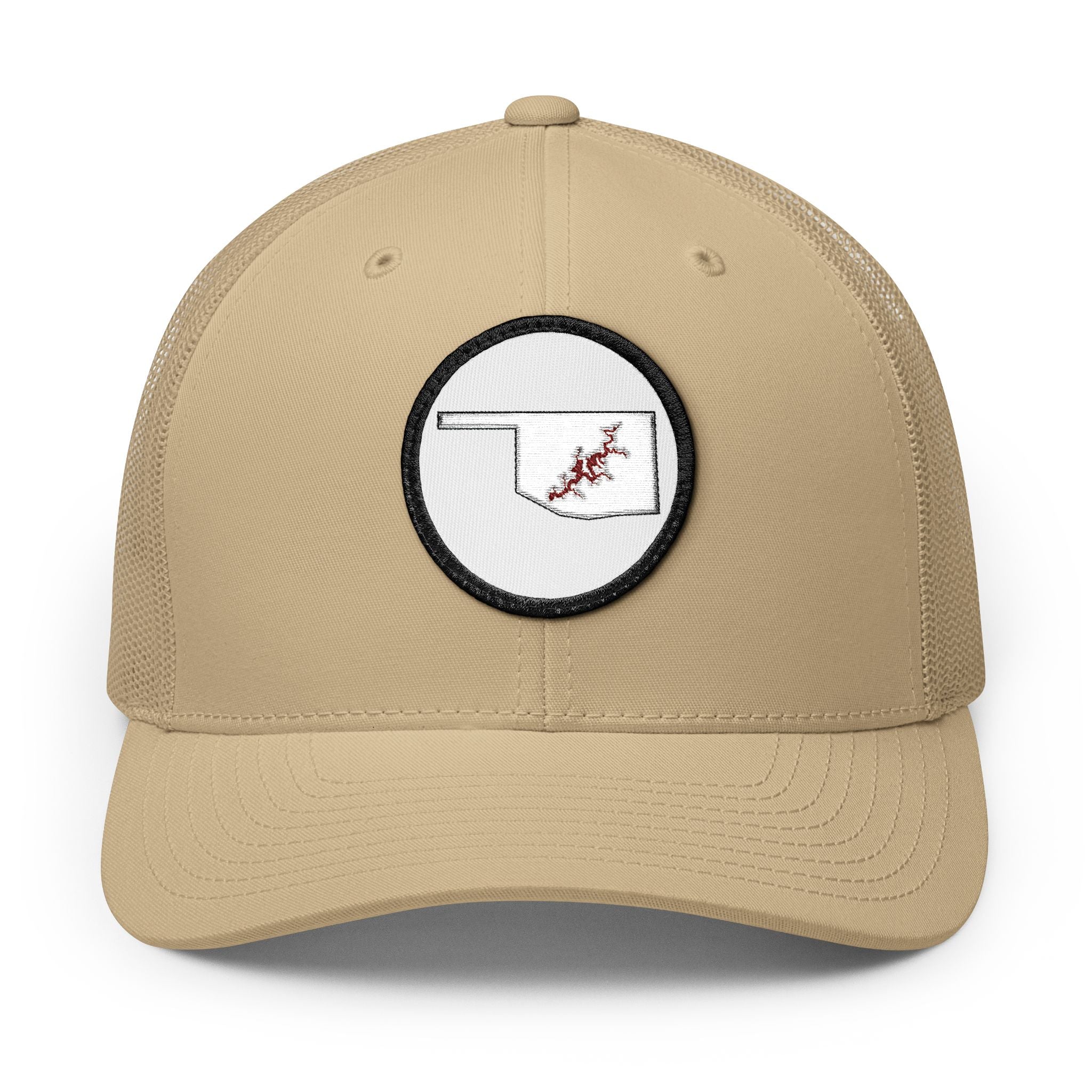 Grand Lake Embroidered Patch Trucker Cap - Crimson