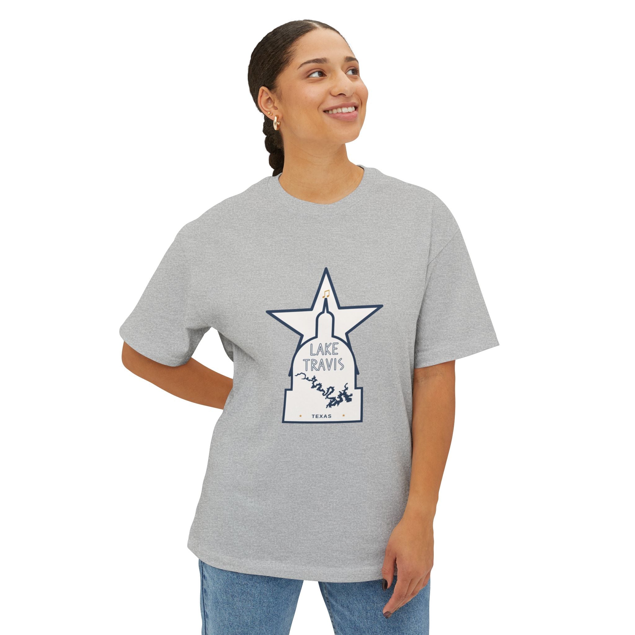 Lake Travis - Unisex Oversized Boxy Tee