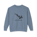 Lake Travis Crewneck Sweatshirt — Minimal Map Design