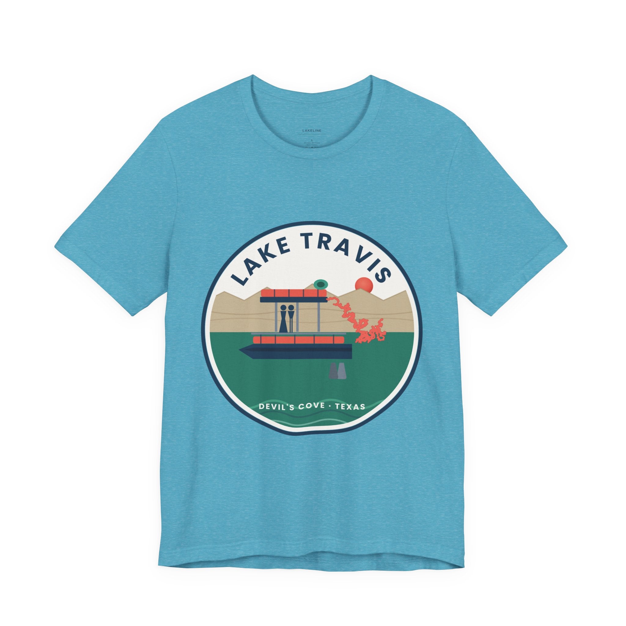 Lake Travis Tee — Devil’s Cove Texas Boat Graphic Shirt