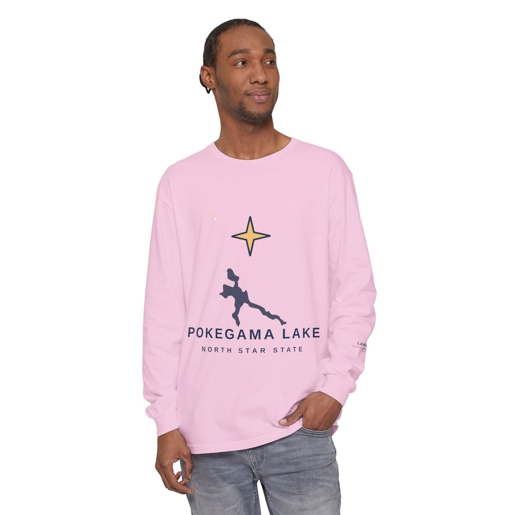 Pokegama Lake Long Sleeve Tee — North Star State Lake Map Design