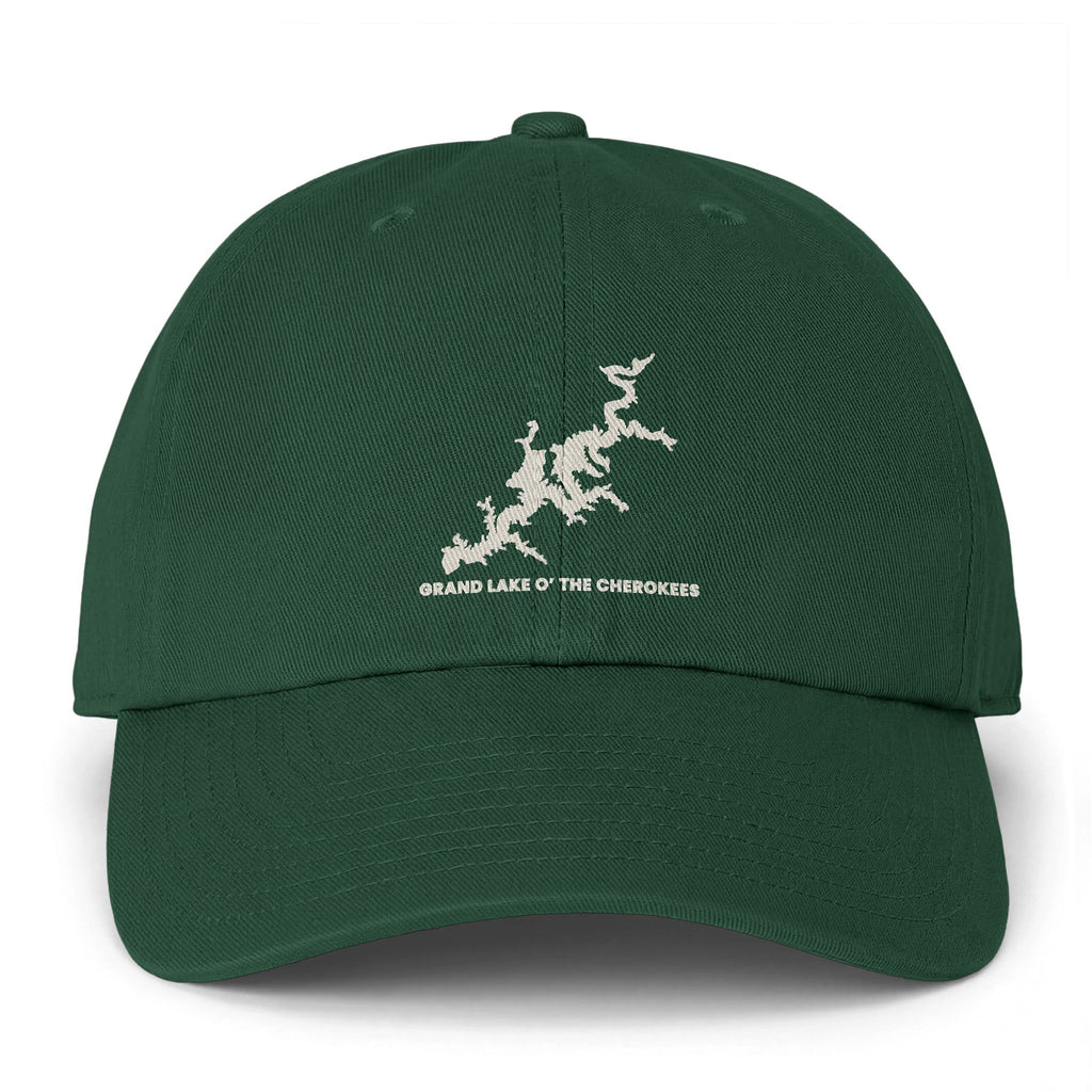 Grand Lake Baseball Cap — "Clean Up Cap" Embroidered Minimalist Coastline Design