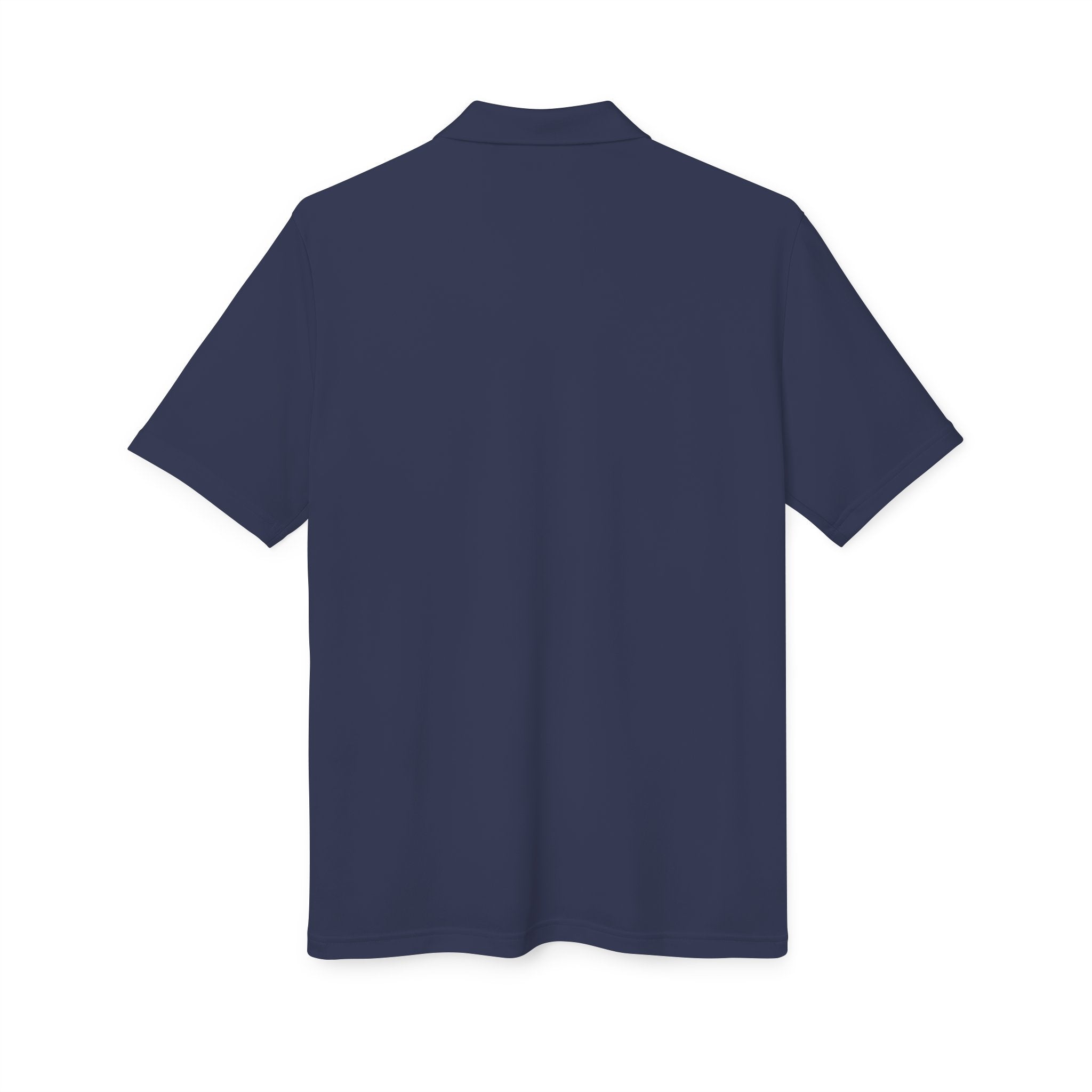 Lake Travis - White Performance Polo — Minimalist Botanical Chest Logo