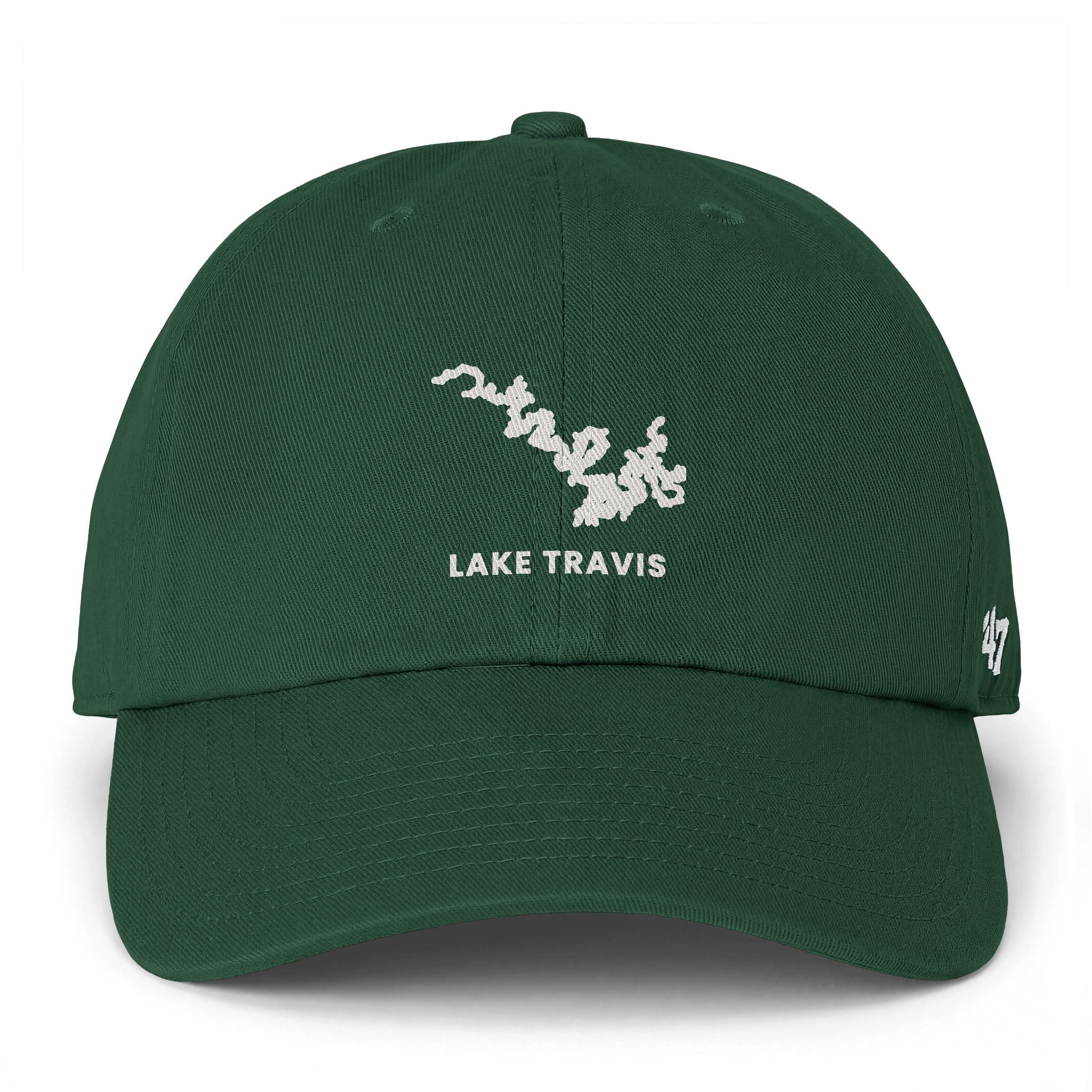 Lake Travis Clean Up Cap — Embroidered Lake Map Baseball Hat