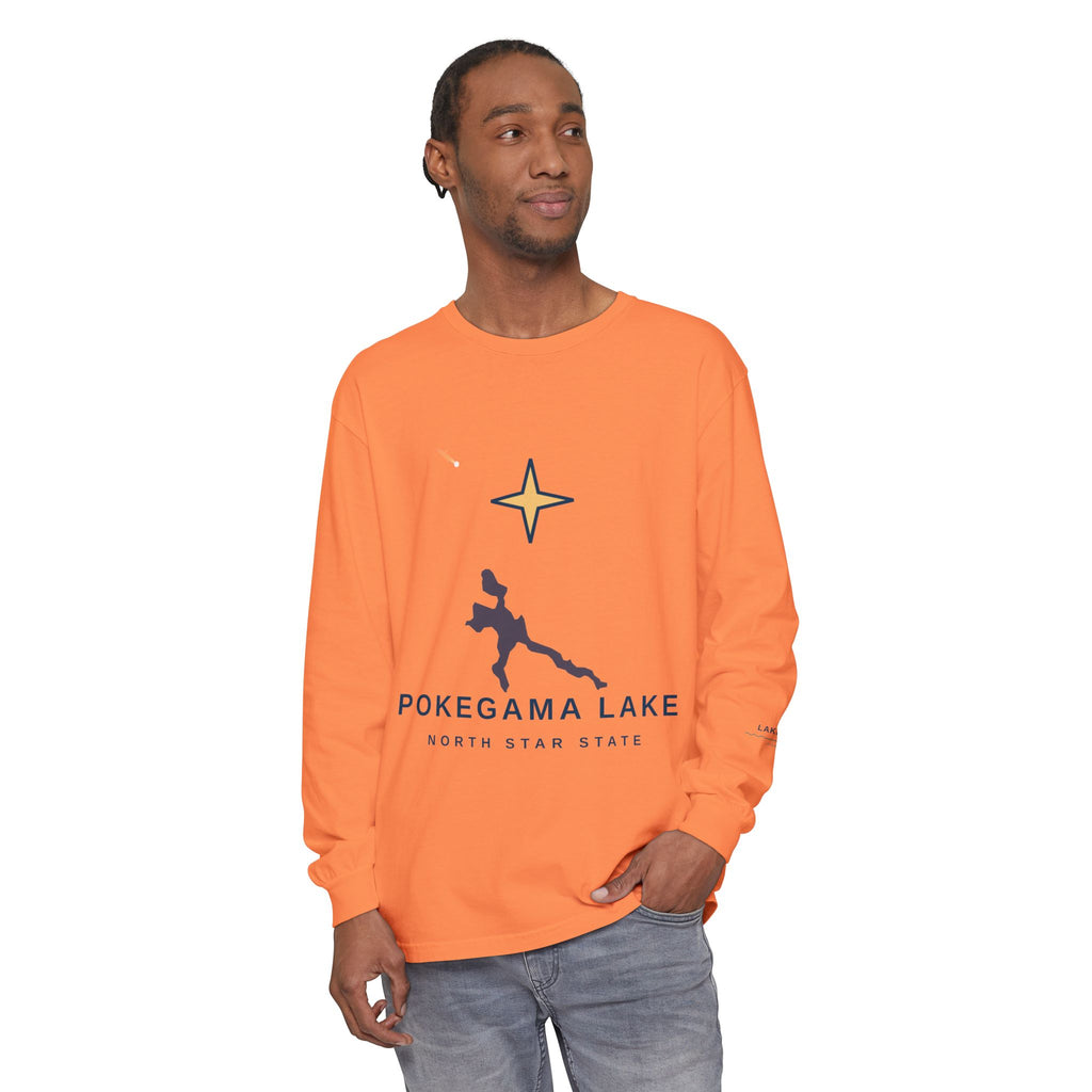 Pokegama Lake Long Sleeve Tee — North Star State Lake Map Design