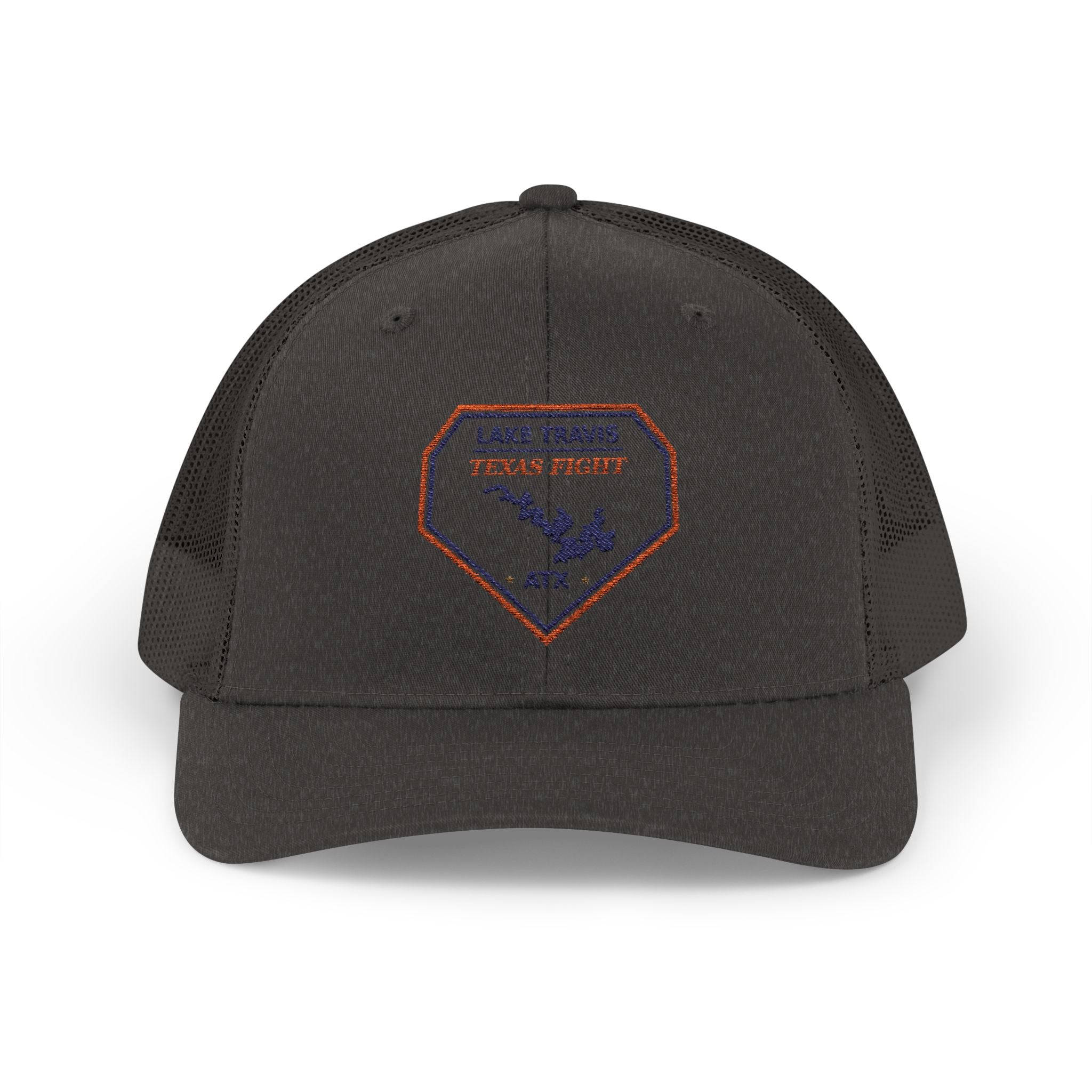 Lake Travis Texas Fight ATX Embroidered Trucker Cap